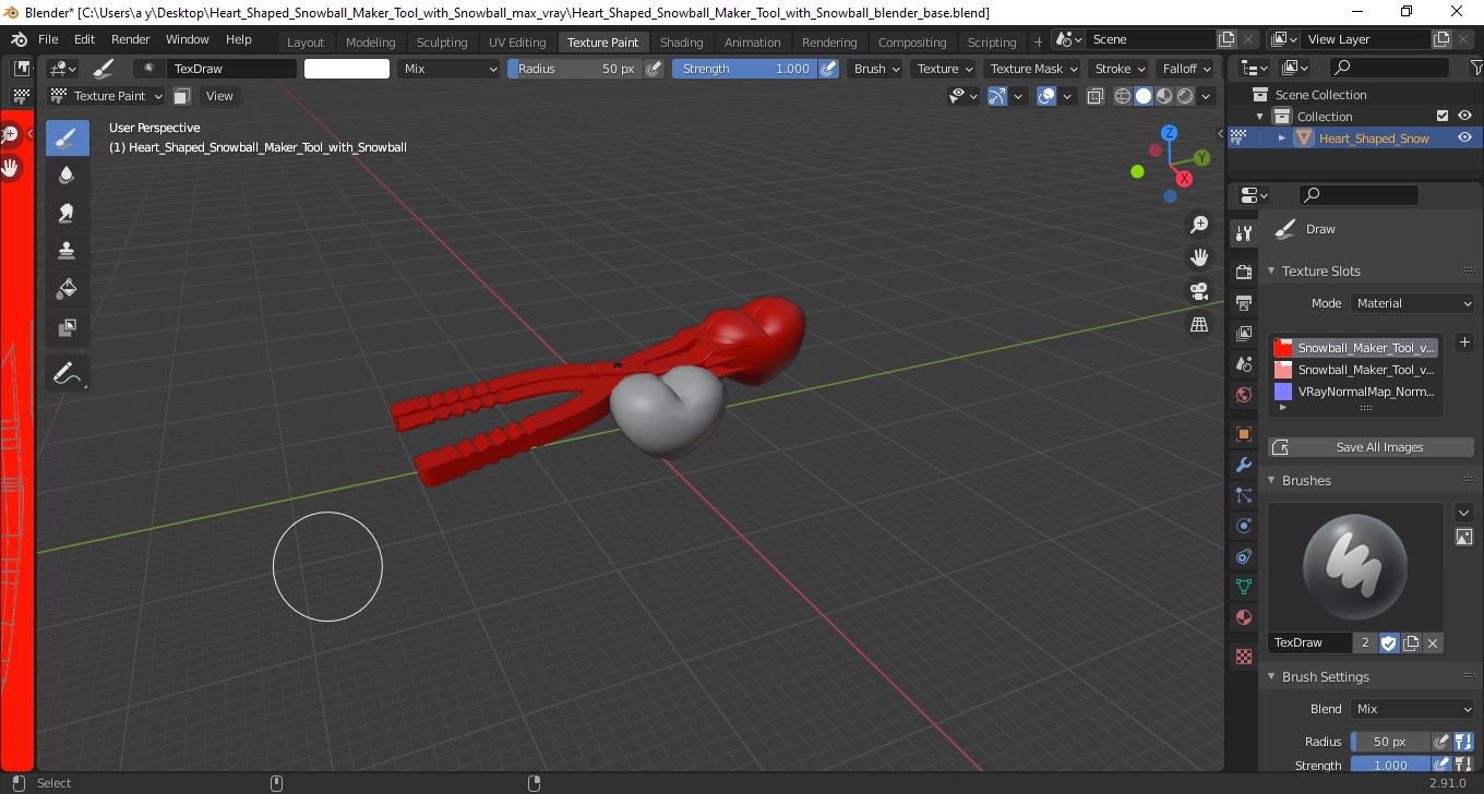 3D Heart Shaped Snowball Maker Tool with Snowball