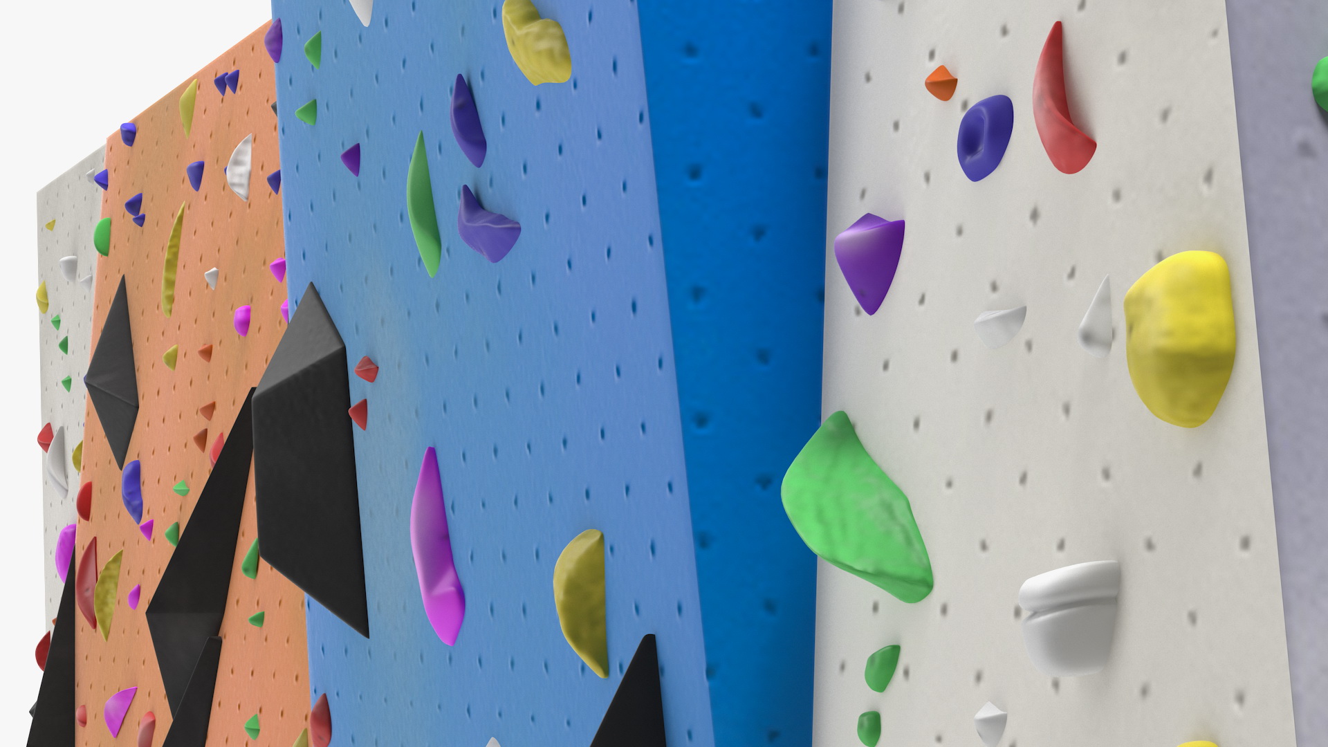 3D model Small Bouldering Climbing Wall