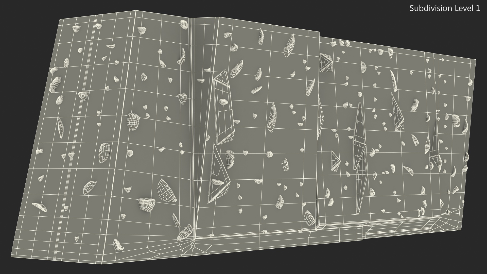 3D model Small Bouldering Climbing Wall