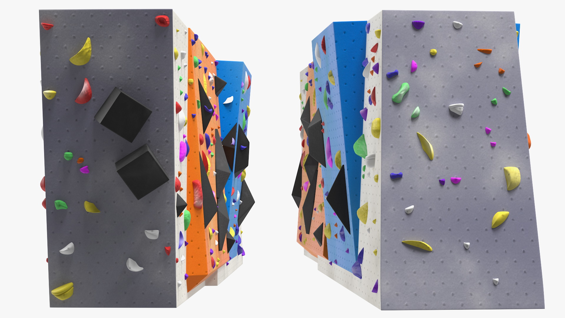 3D model Small Bouldering Climbing Wall