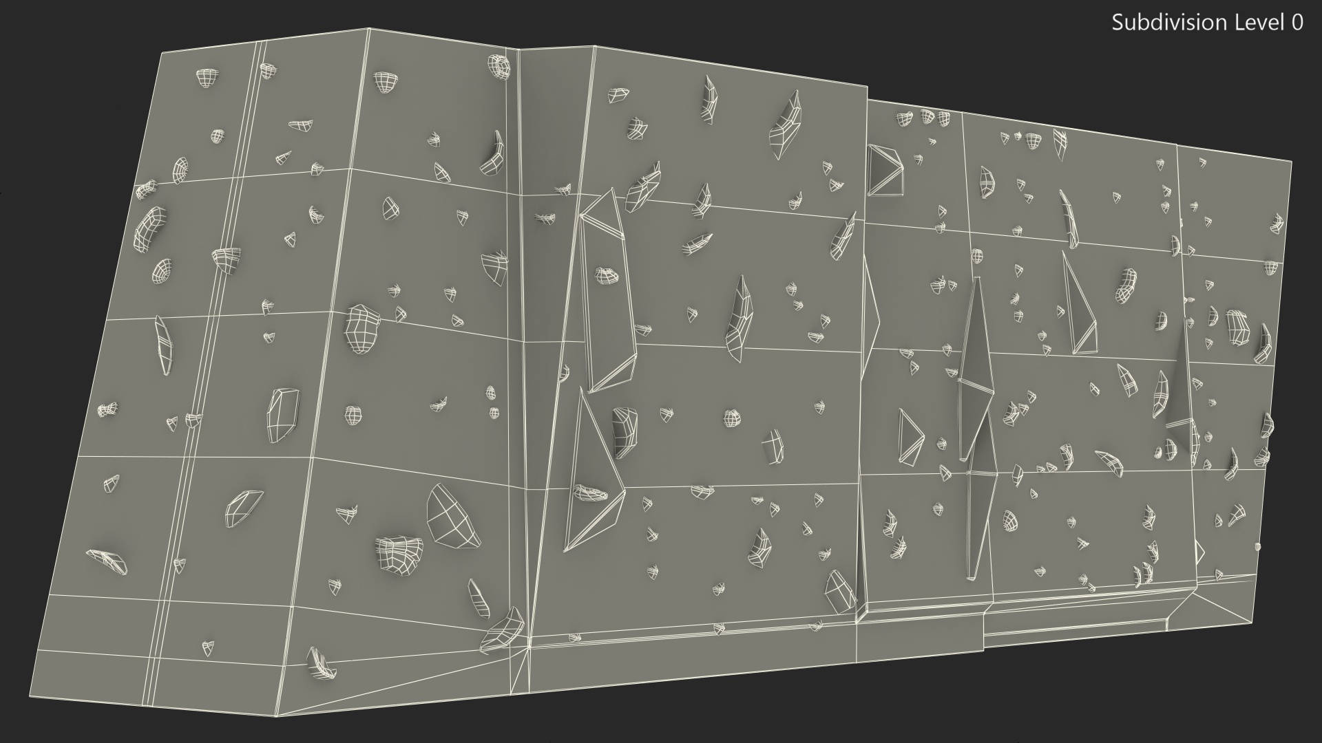3D model Small Bouldering Climbing Wall