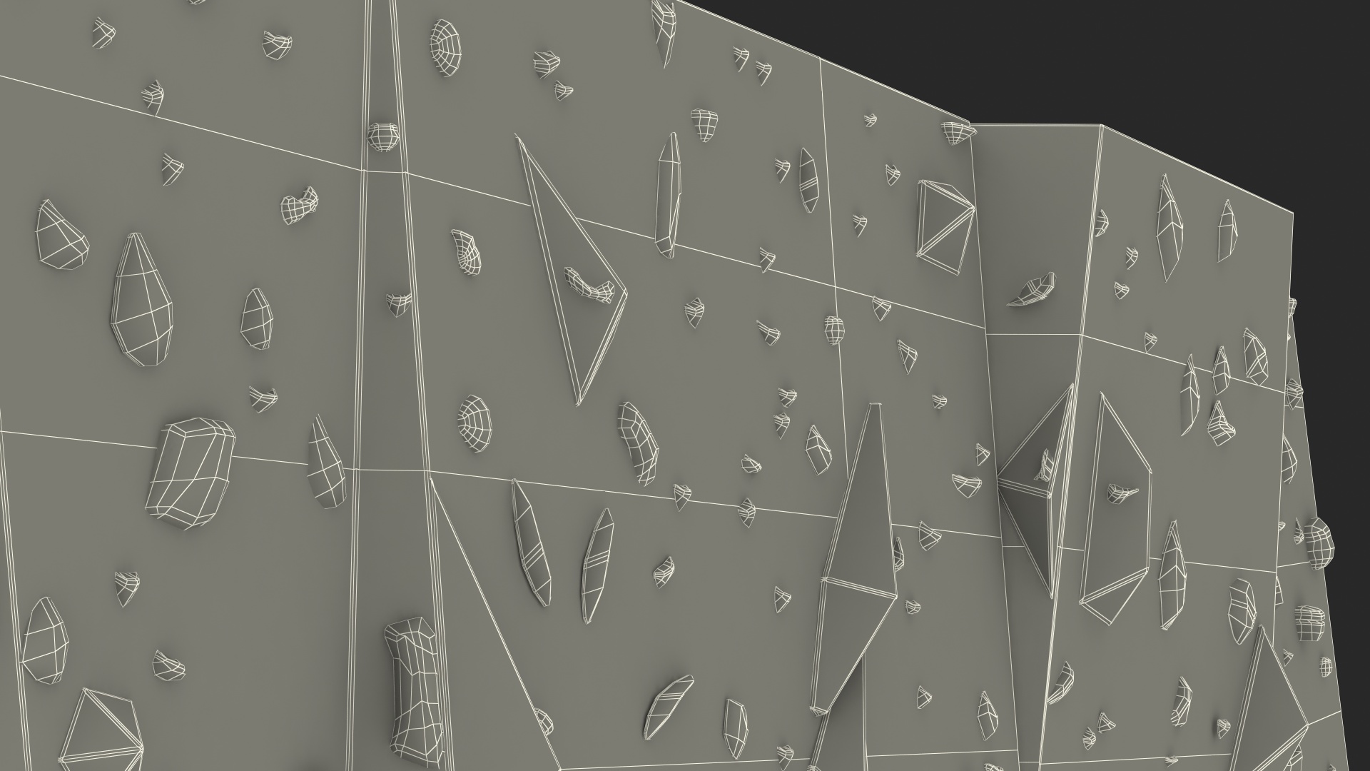 3D model Small Bouldering Climbing Wall