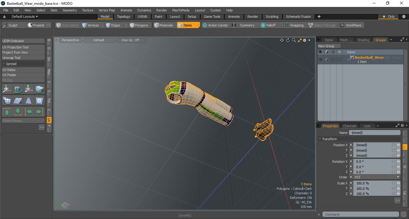 3D Basketball Uniform model