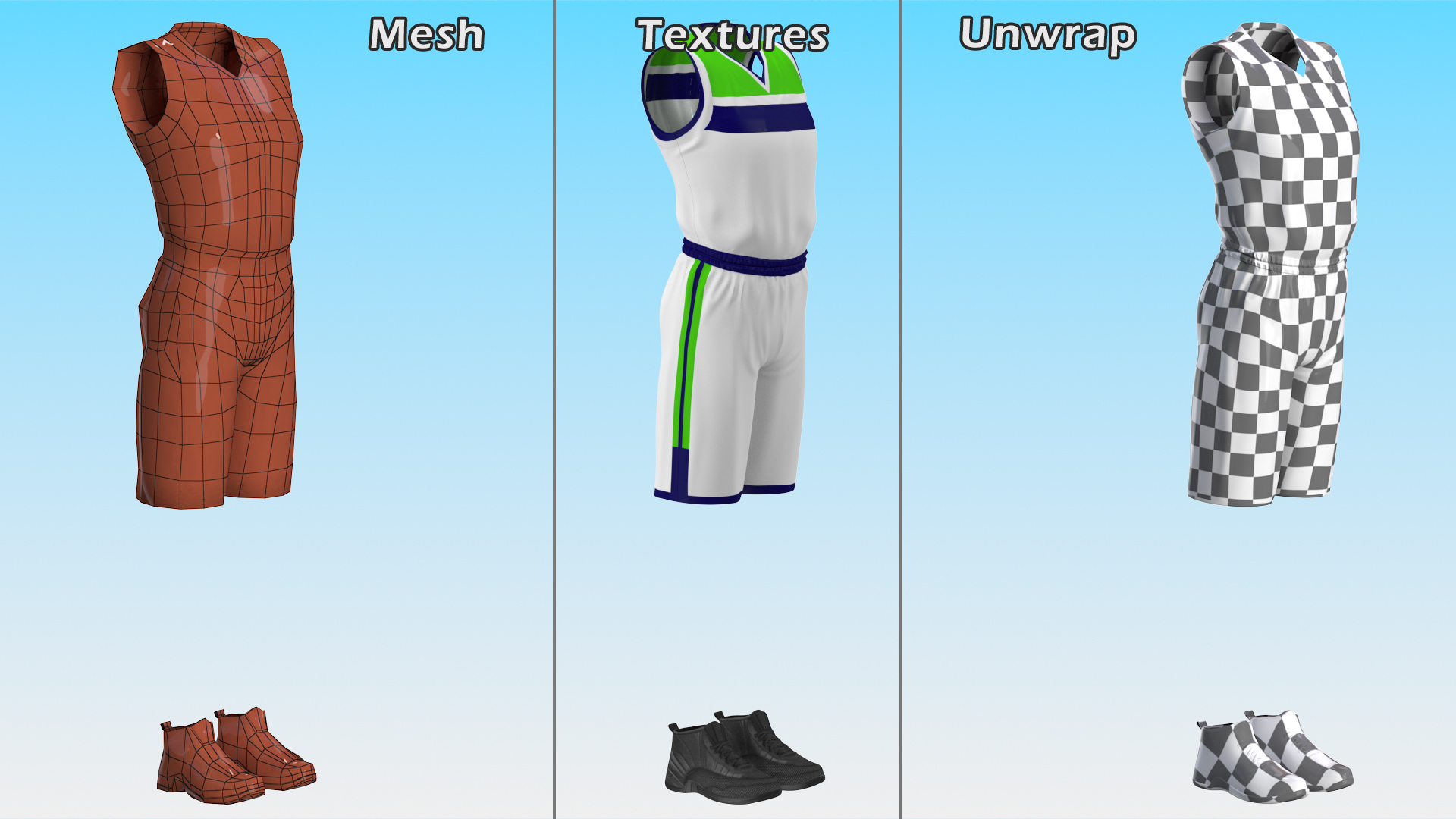 3D Basketball Uniform model
