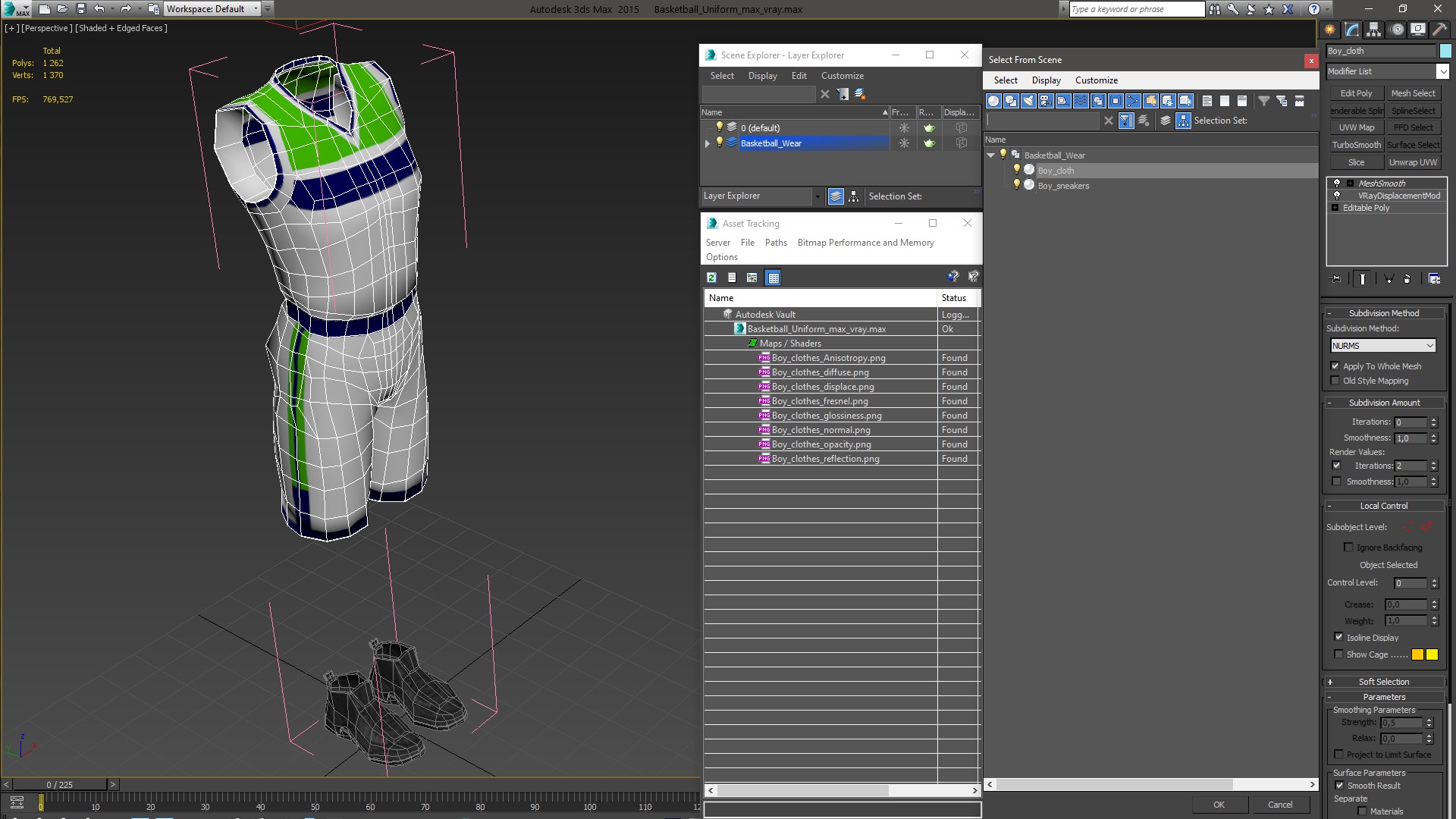 3D Basketball Uniform model