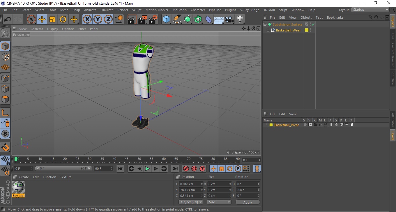 3D Basketball Uniform model