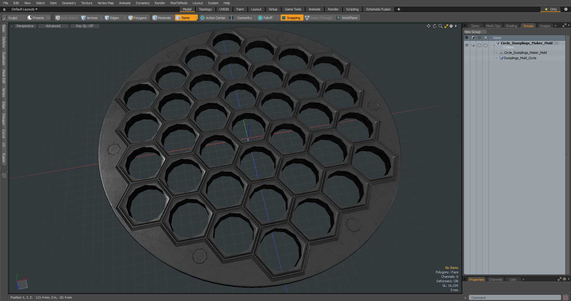 Circle Dumplings Maker Mold 3D