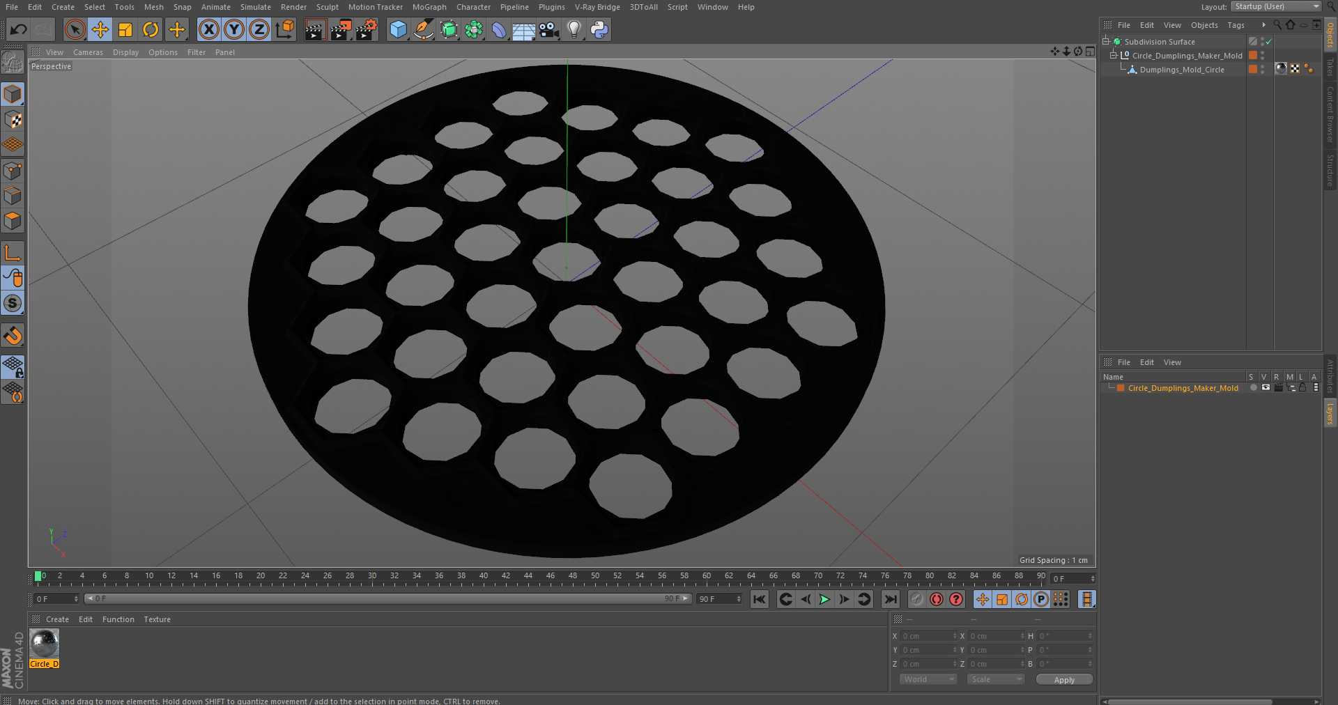 Circle Dumplings Maker Mold 3D