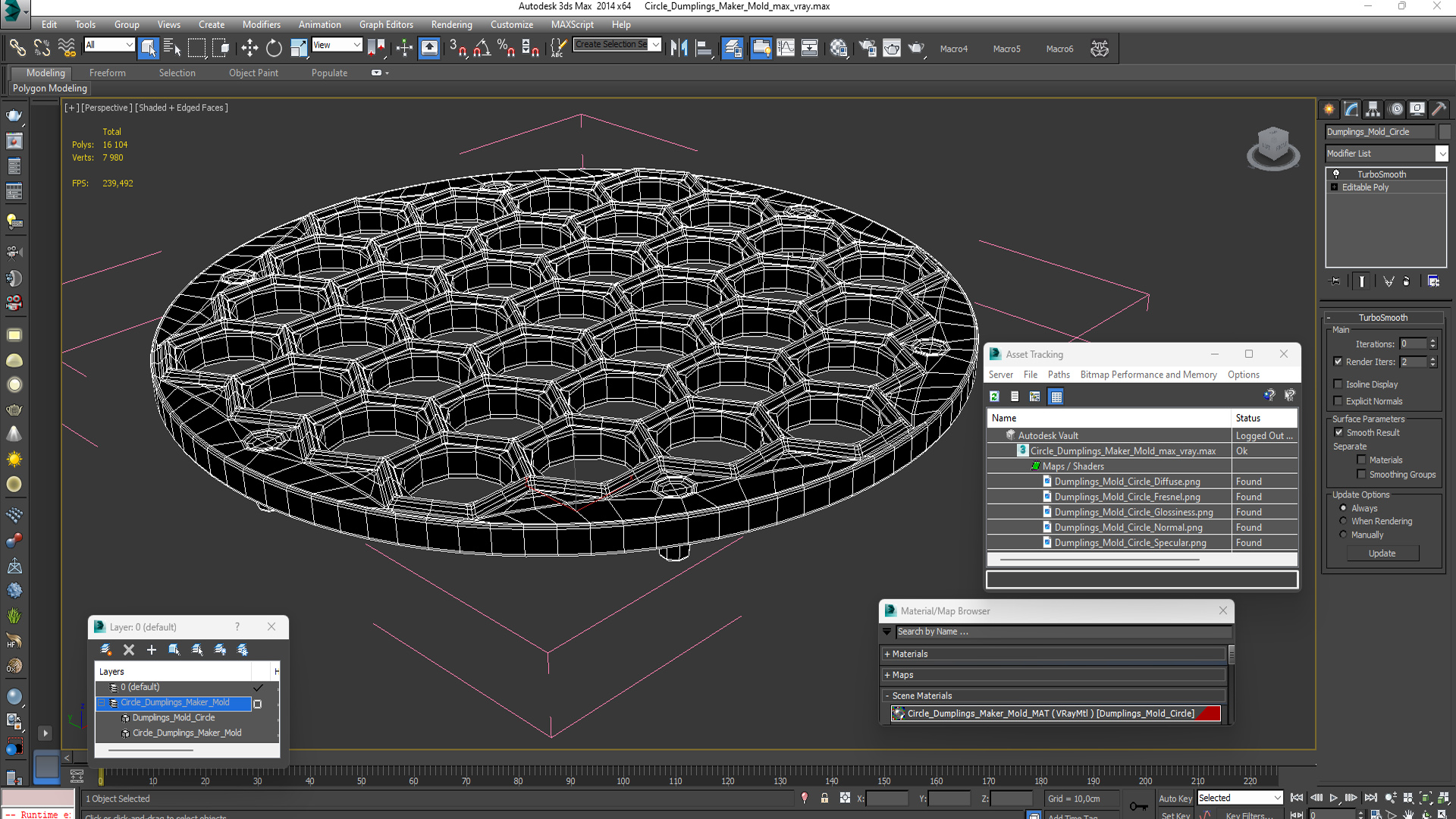 Circle Dumplings Maker Mold 3D