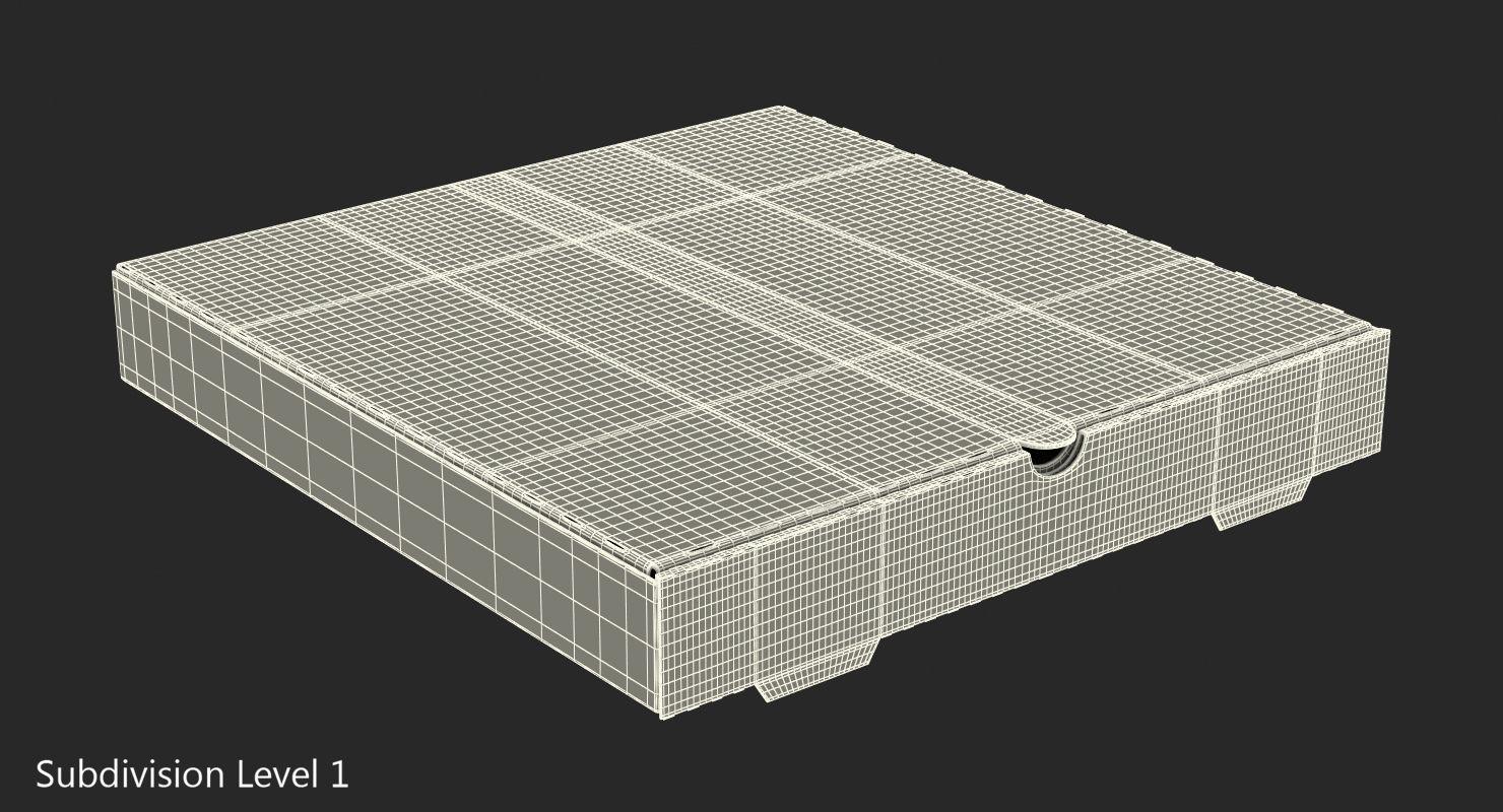 3D Closed Pizza Box