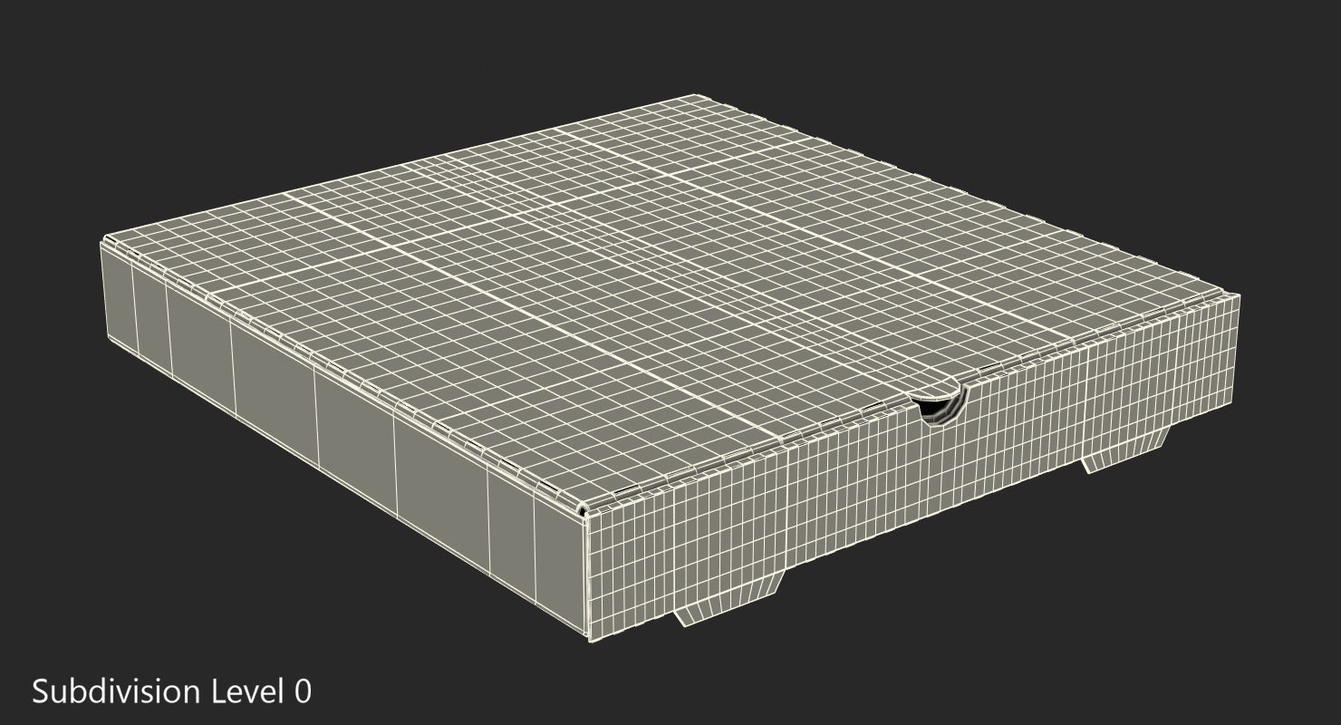 3D Closed Pizza Box