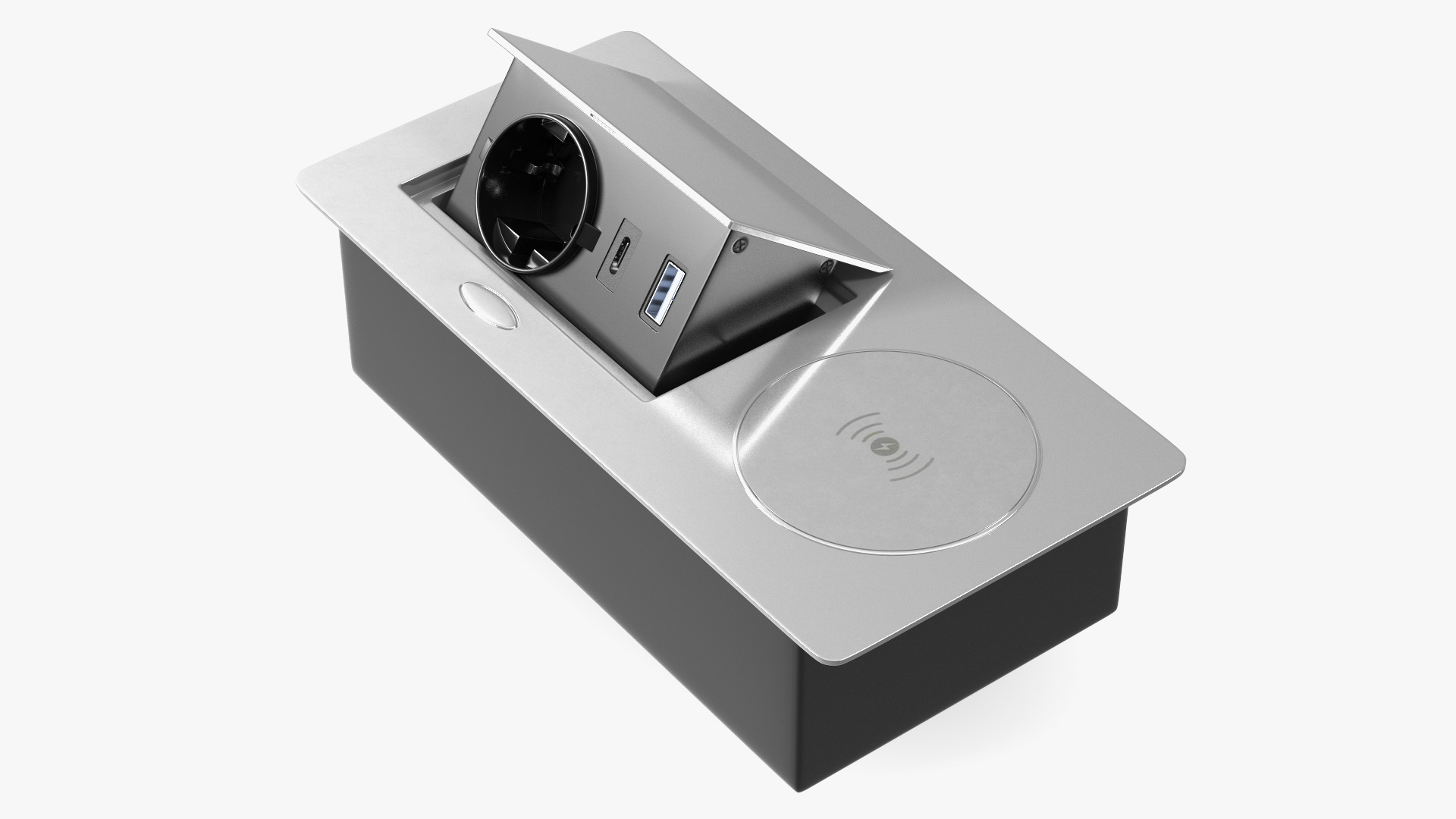 3D Black Single Hidden Socket
