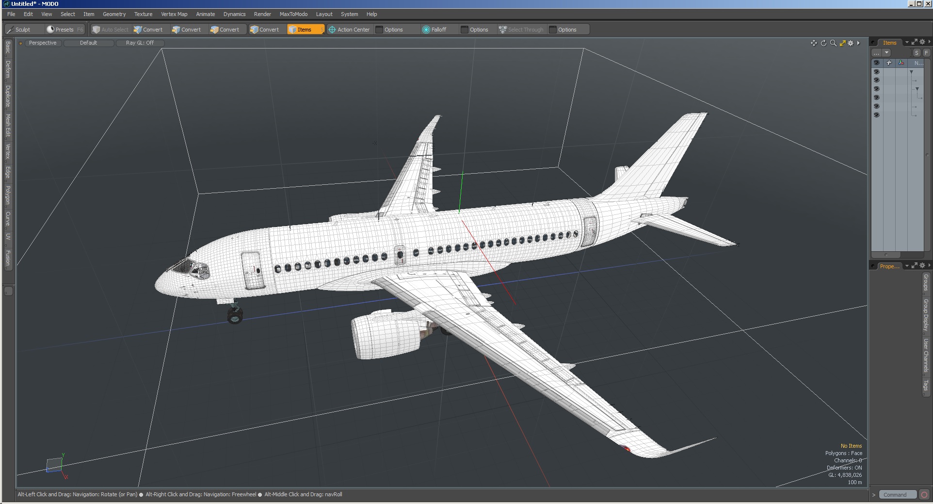 3D Airbus A220 100 Detailed Interior Generic