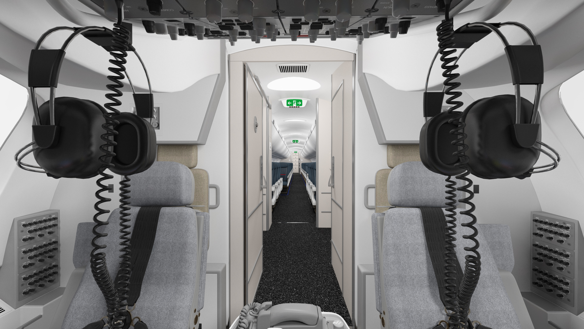 3D Airbus A220 100 Detailed Interior Generic