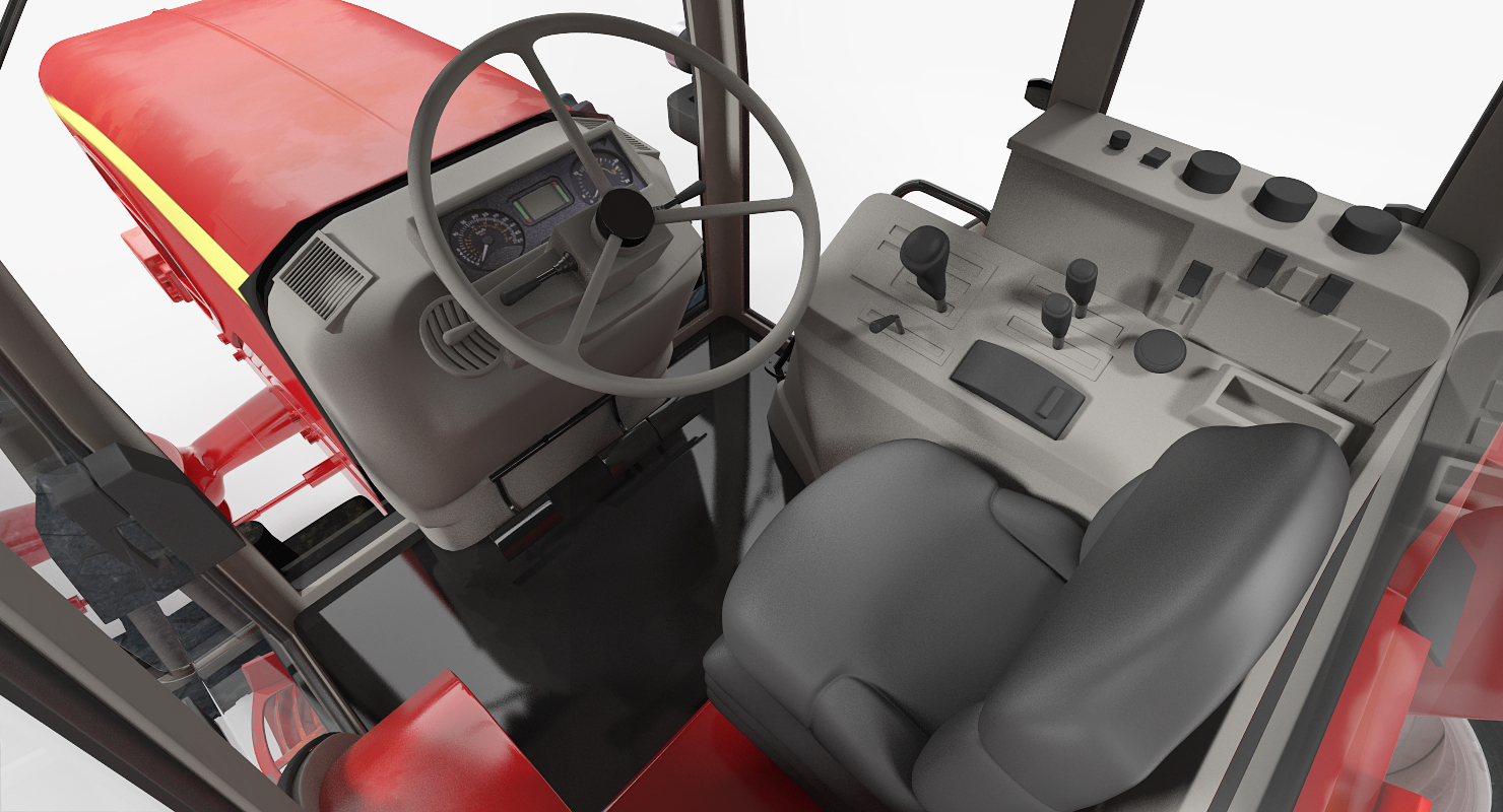 Tractor with Twin Rotary Rake Generic 3D