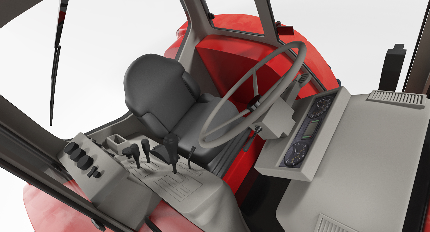 Tractor with Twin Rotary Rake Generic 3D