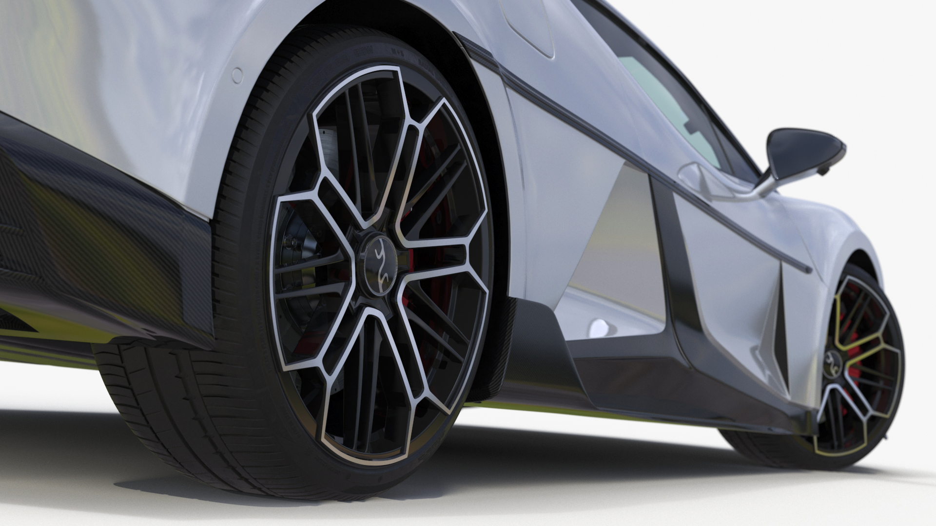 3D BYD Yangwang U9 Silver Supercar Rigged model