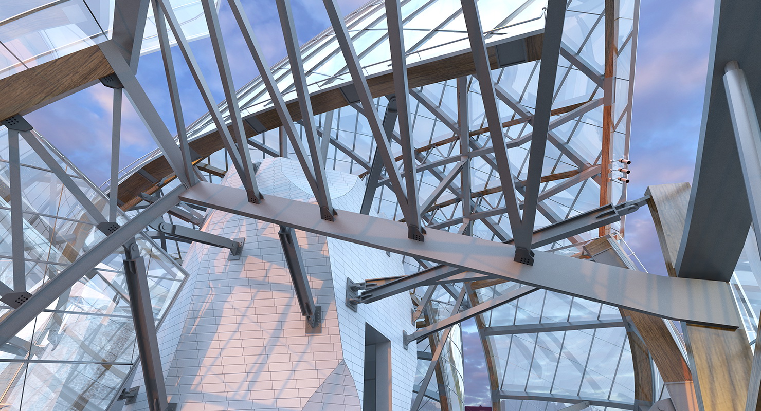 3D Louis Vuitton Foundation Building model