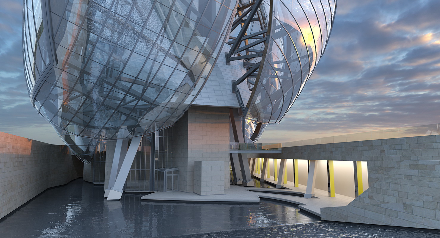3D Louis Vuitton Foundation Building model