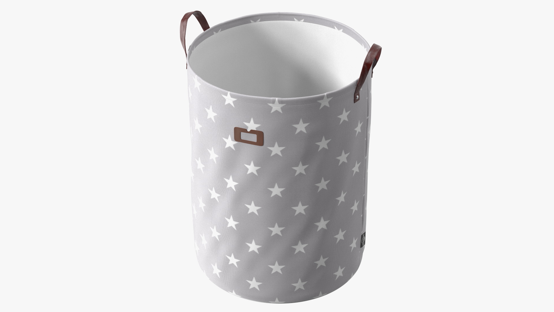 Freestanding Laundry Basket Gray 3D