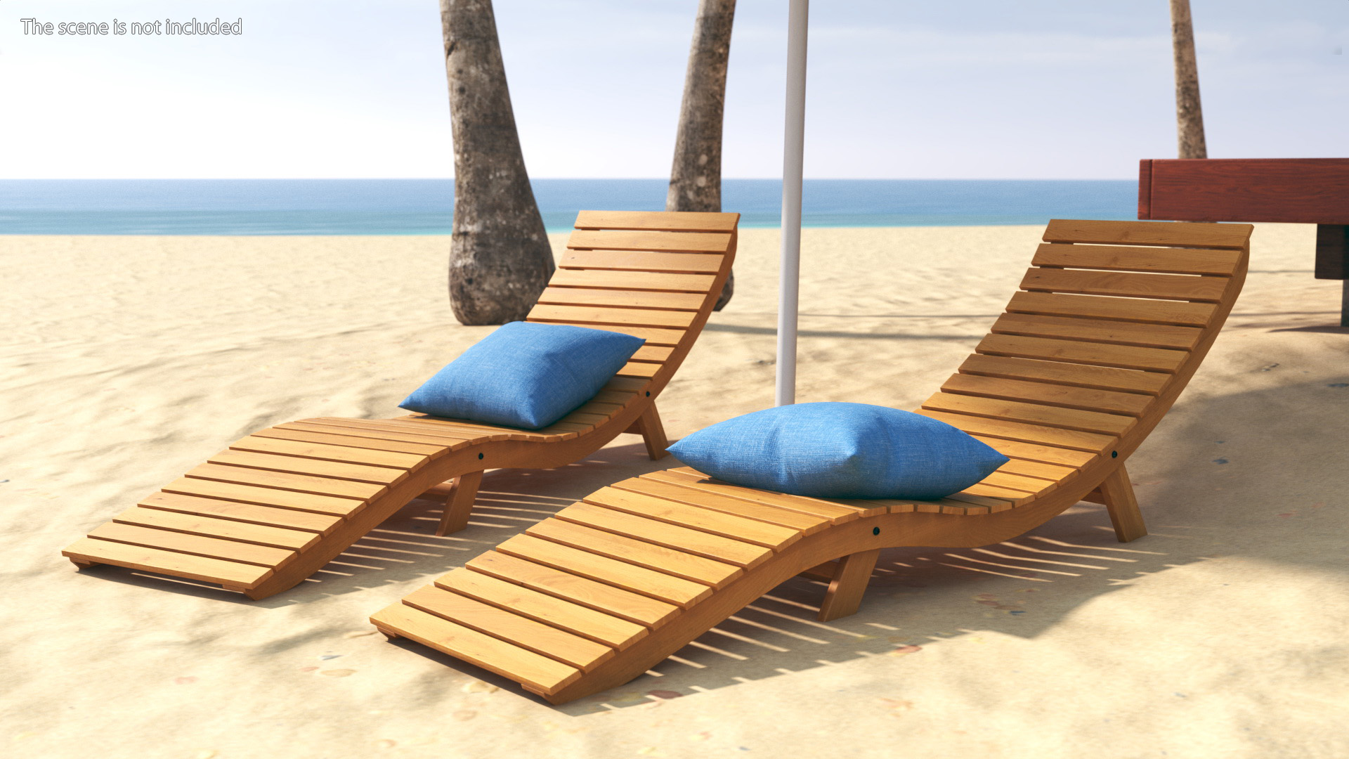 3D Beach Lounger model