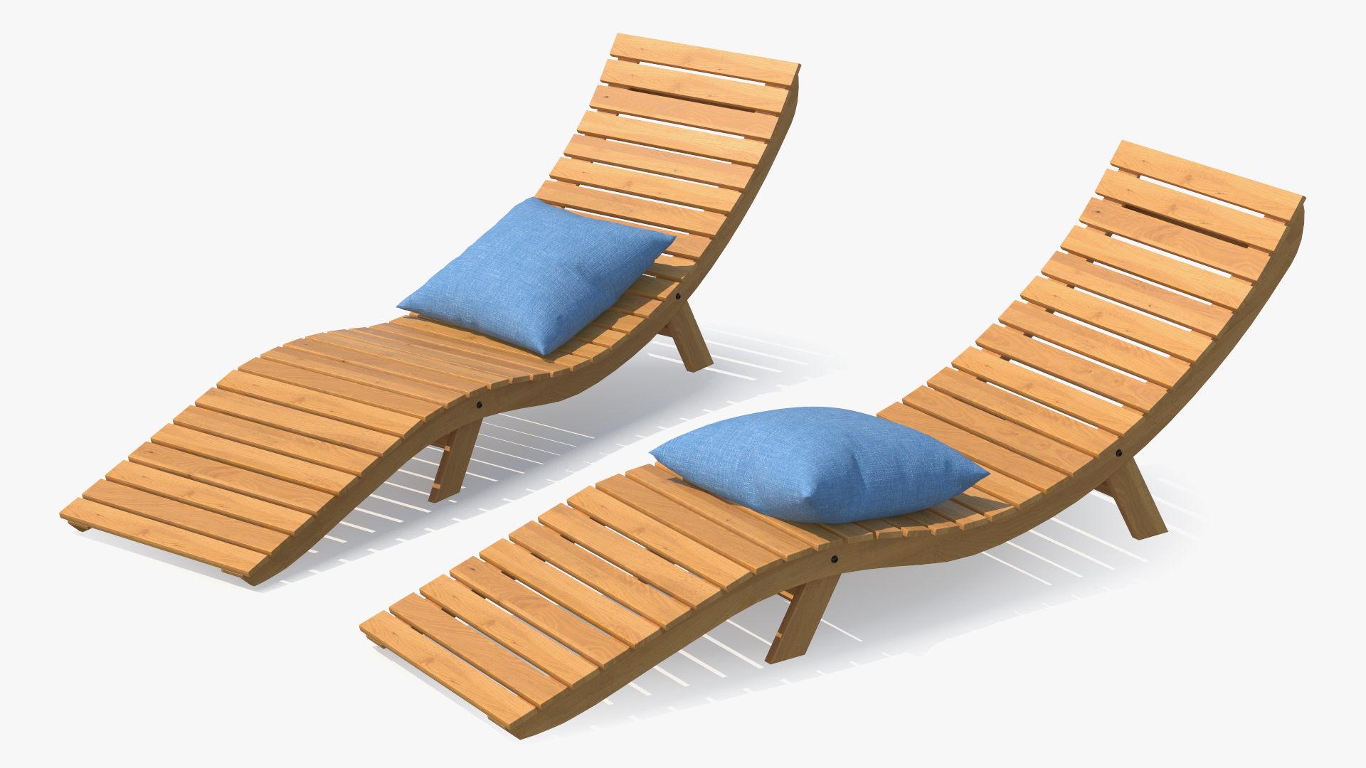 3D Beach Lounger model