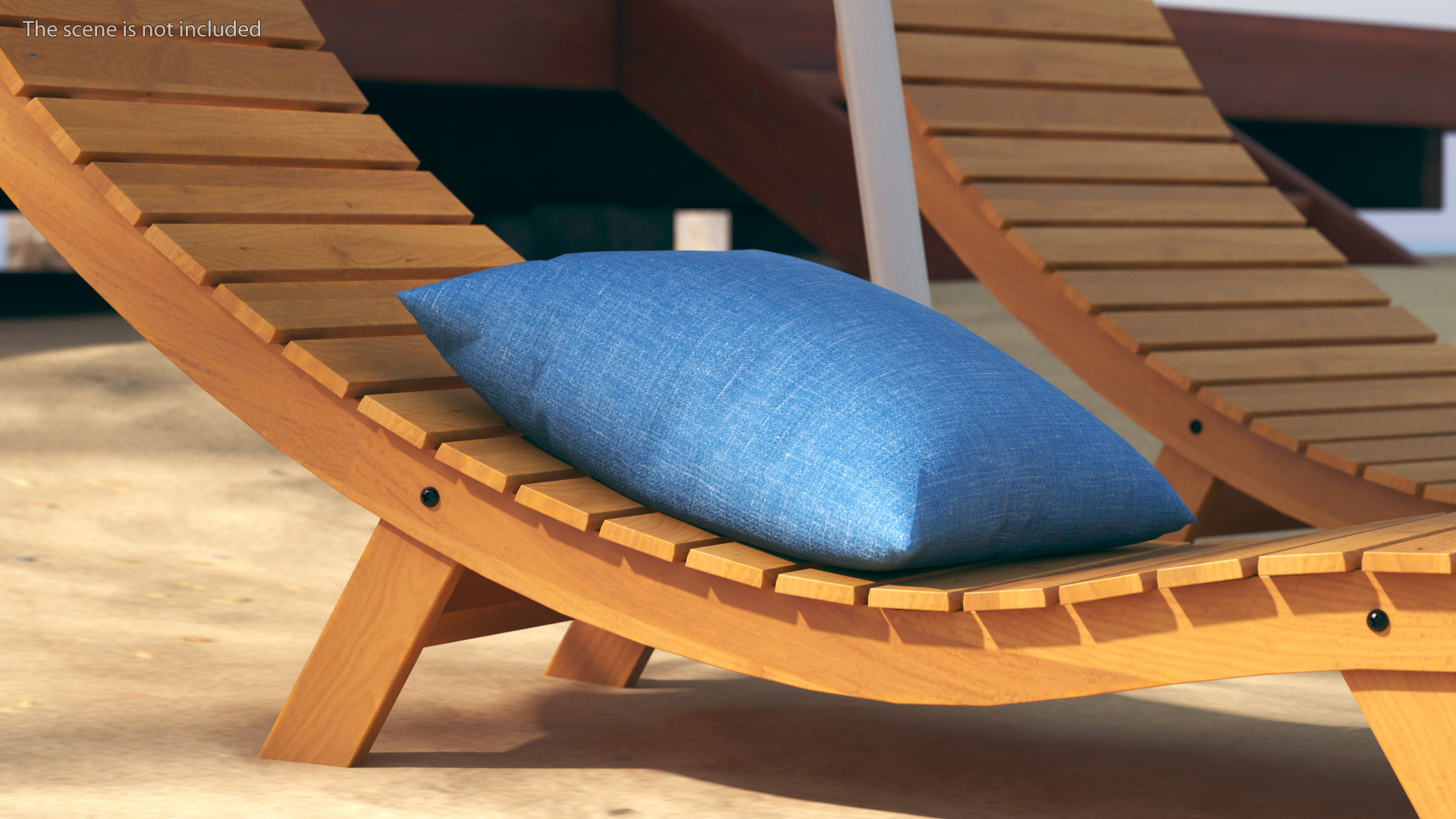 3D Beach Lounger model