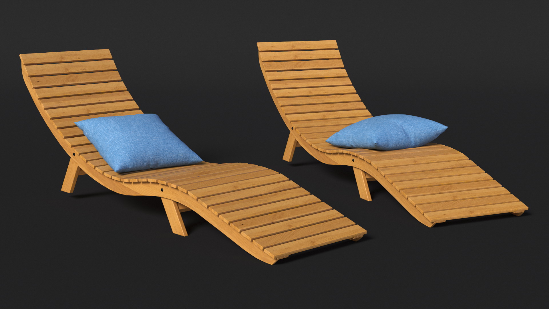 3D Beach Lounger model