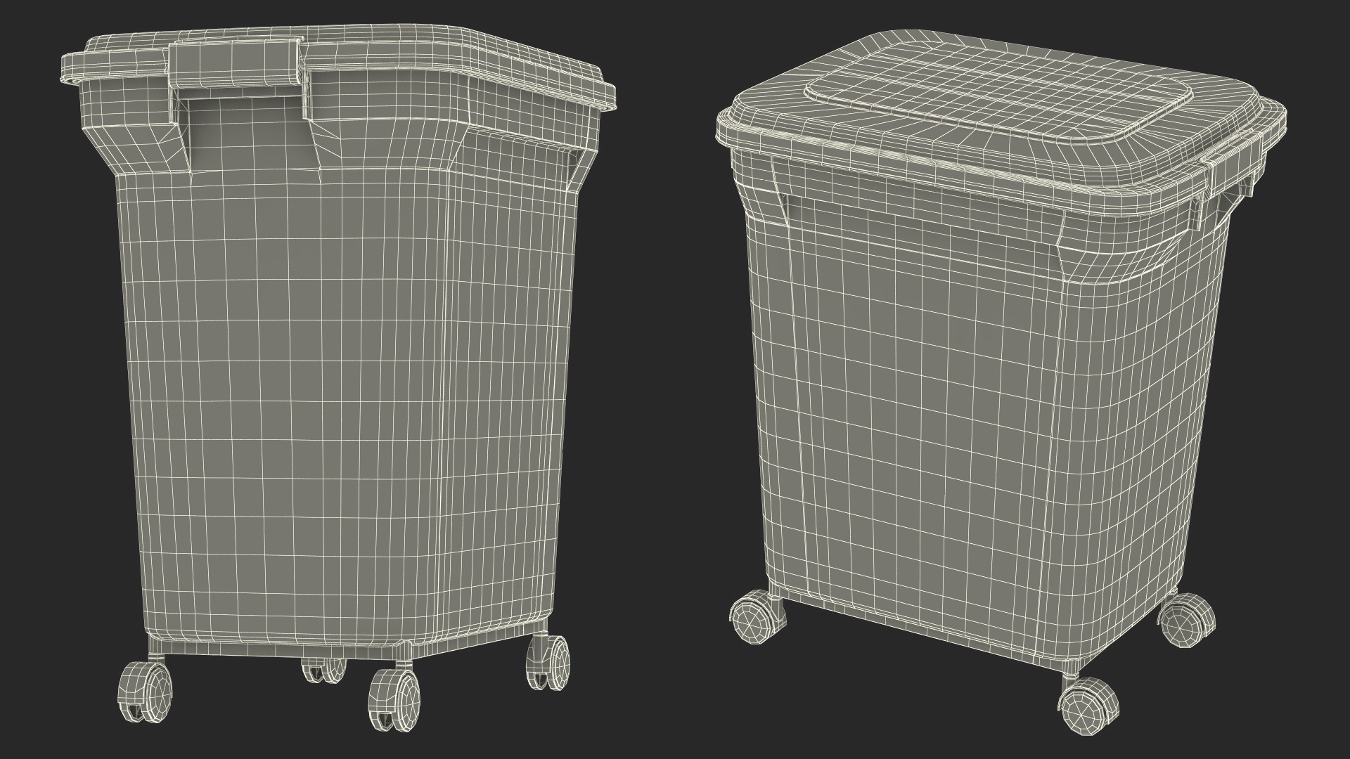 3D model Clear Plastic Storage Box Dark