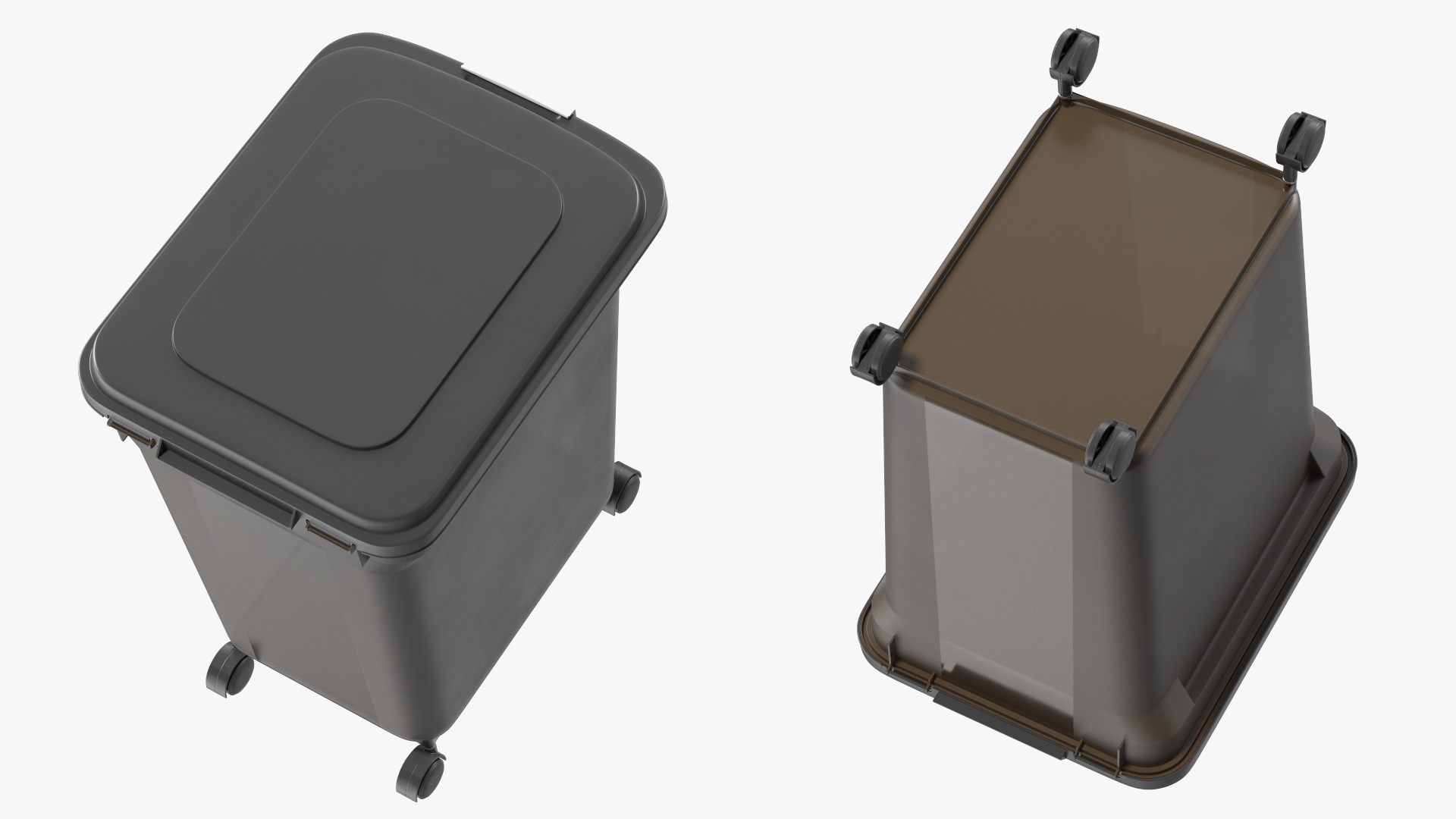 3D model Clear Plastic Storage Box Dark