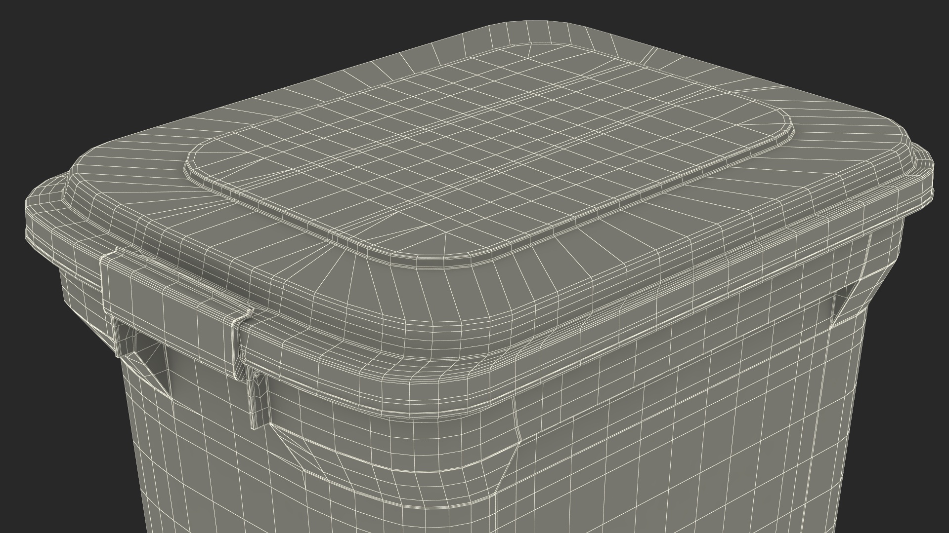3D model Clear Plastic Storage Box Dark