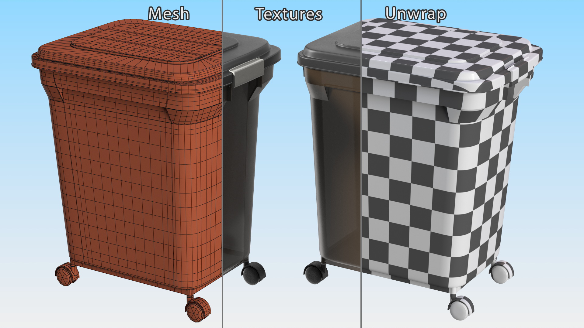 3D model Clear Plastic Storage Box Dark