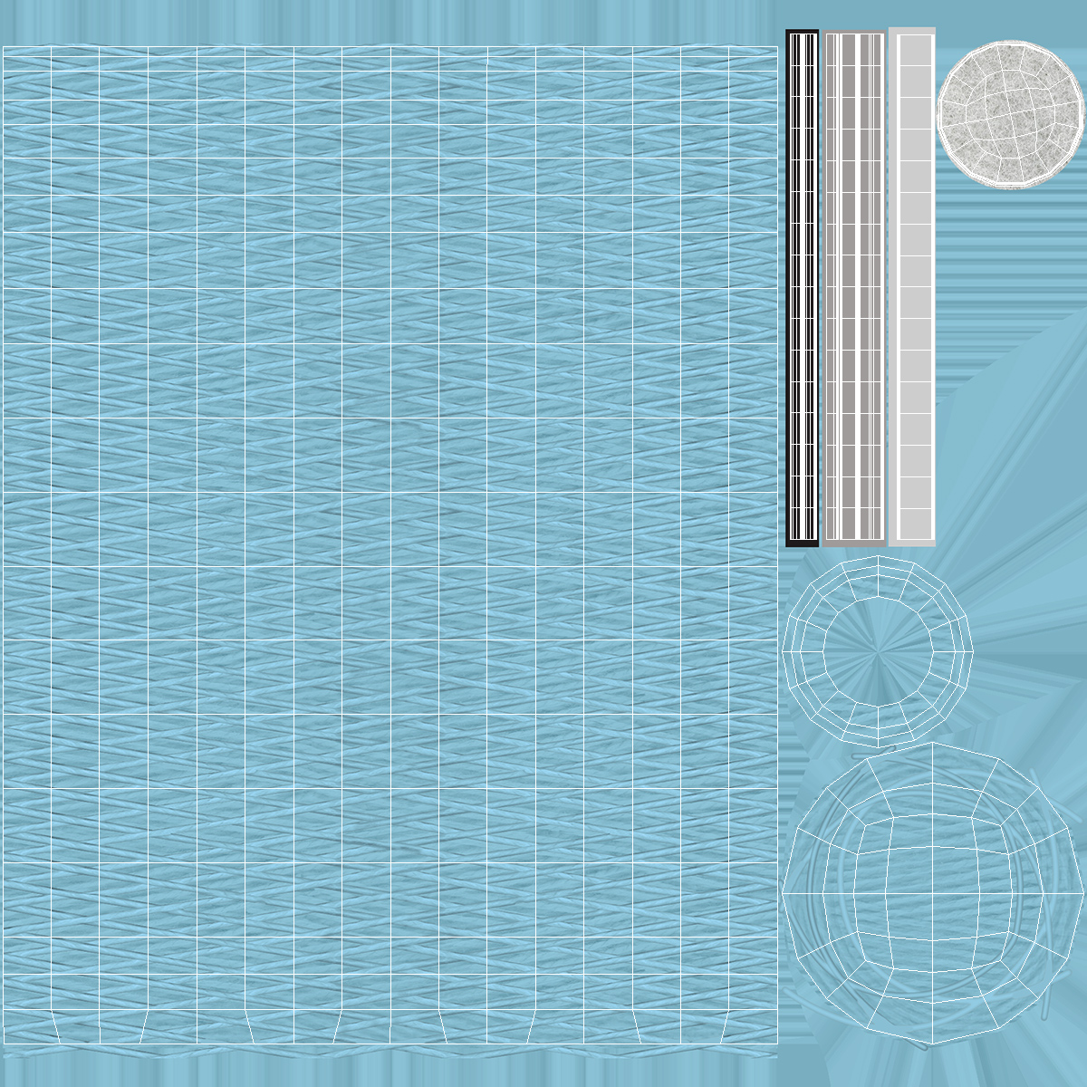 3D Wound Polypropylene Wire Filter Cartridge Blue