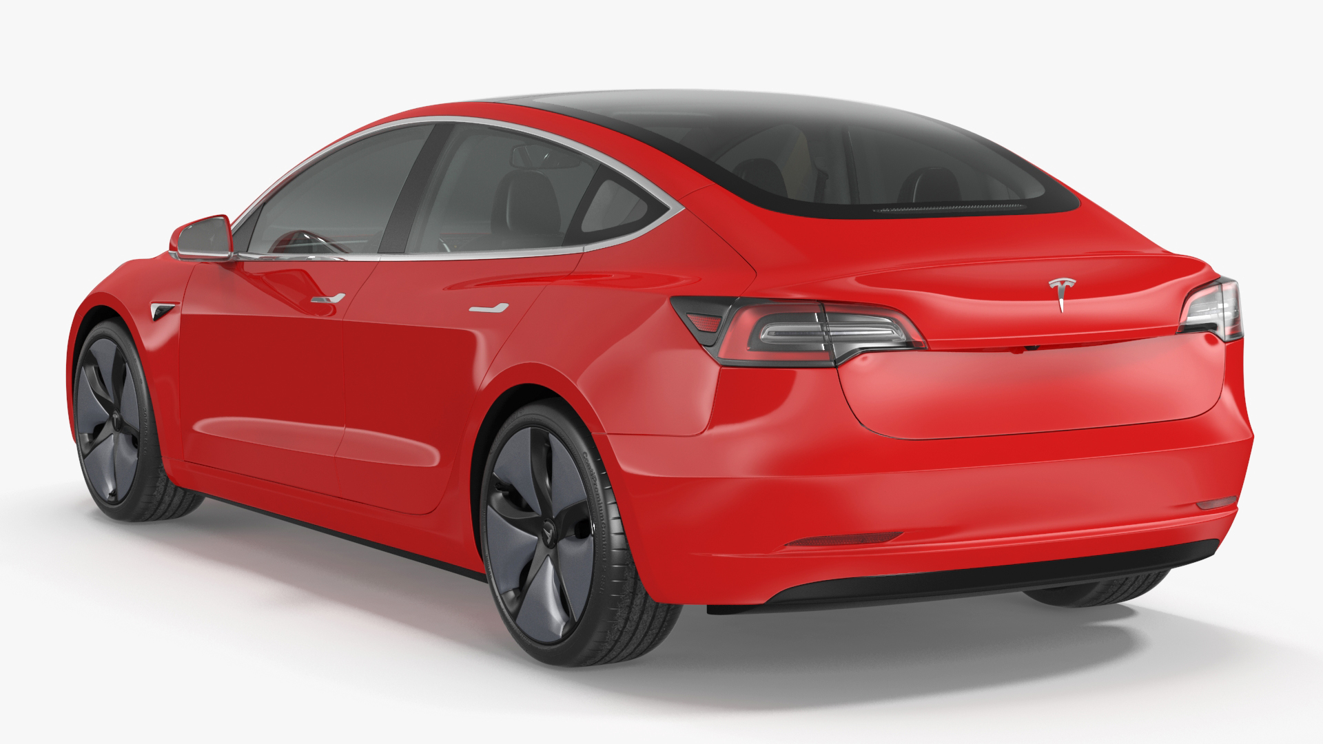 Tesla with Aero Wheel Cower Accessories 3D model