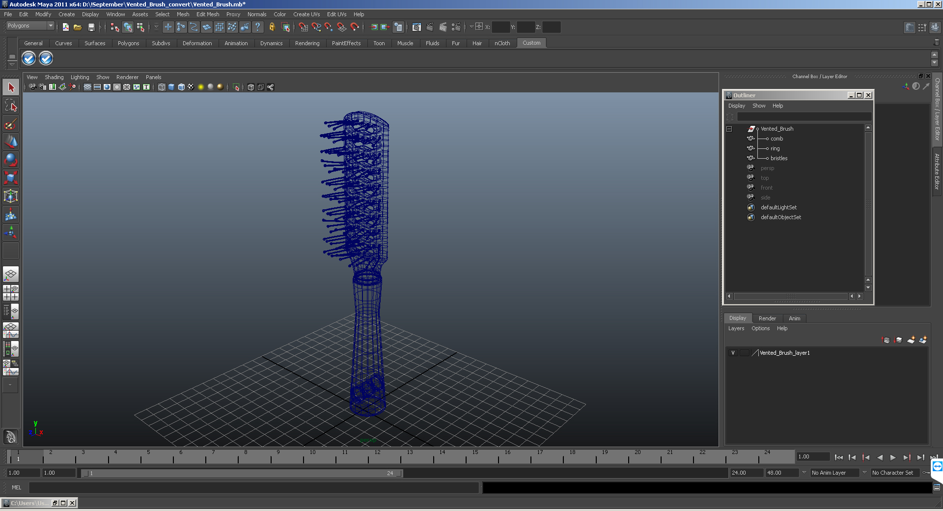 Vented Brush 3D