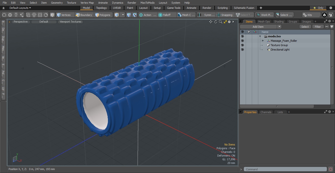 Massage Foam Roller 3D model