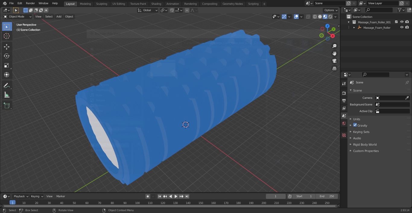 Massage Foam Roller 3D model