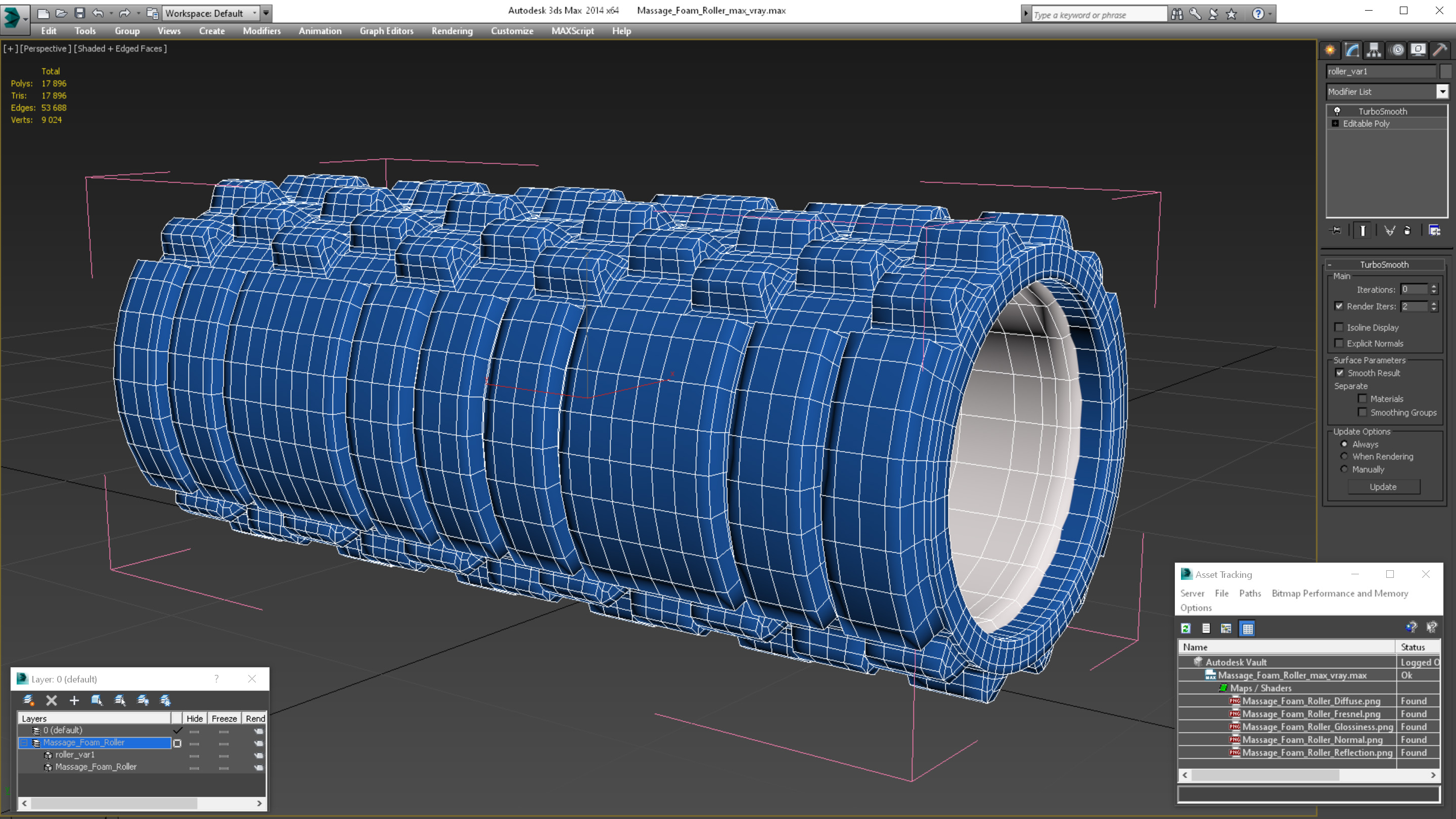 Massage Foam Roller 3D model