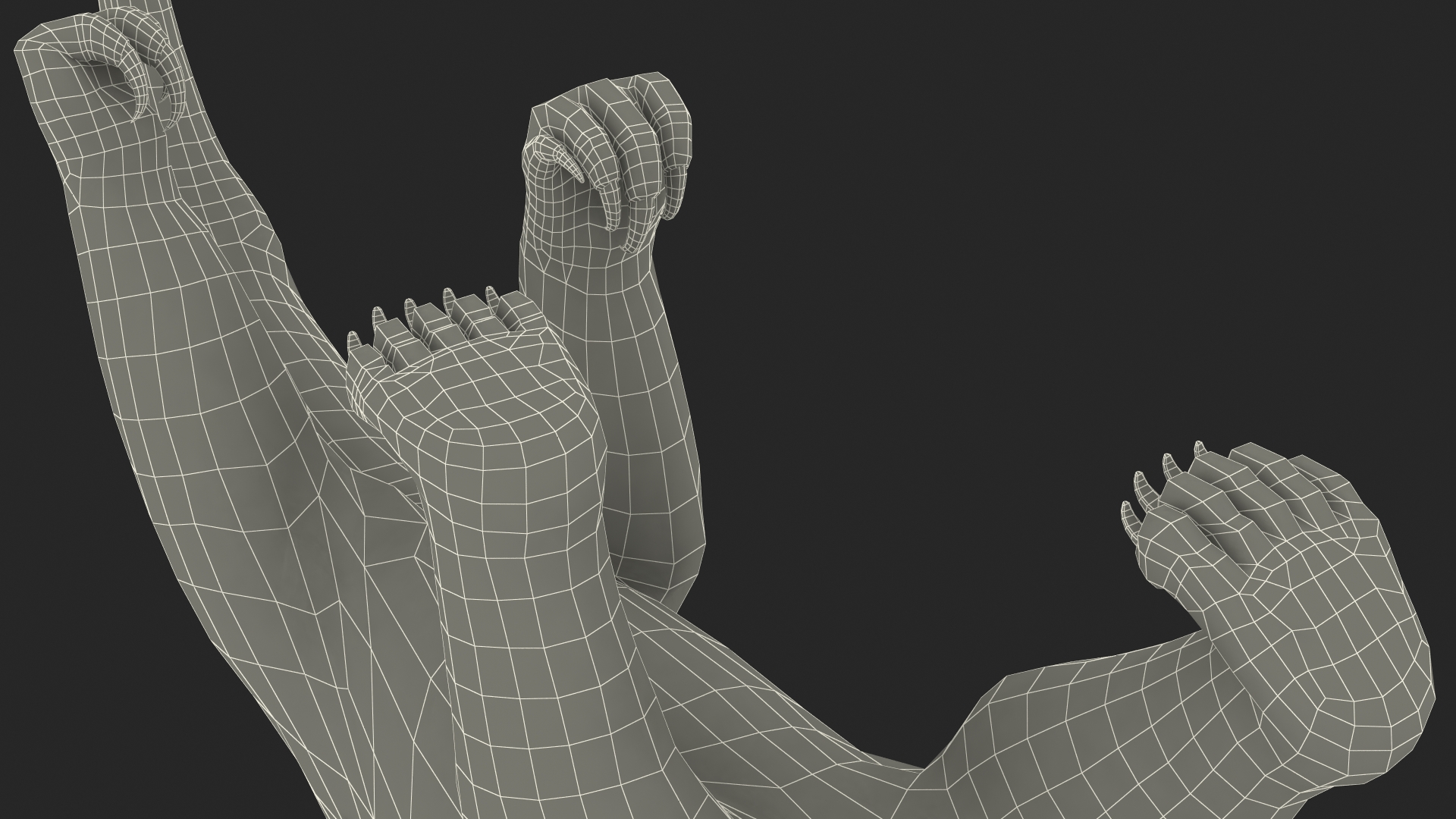 3D model Anteater Walking Pose Fur