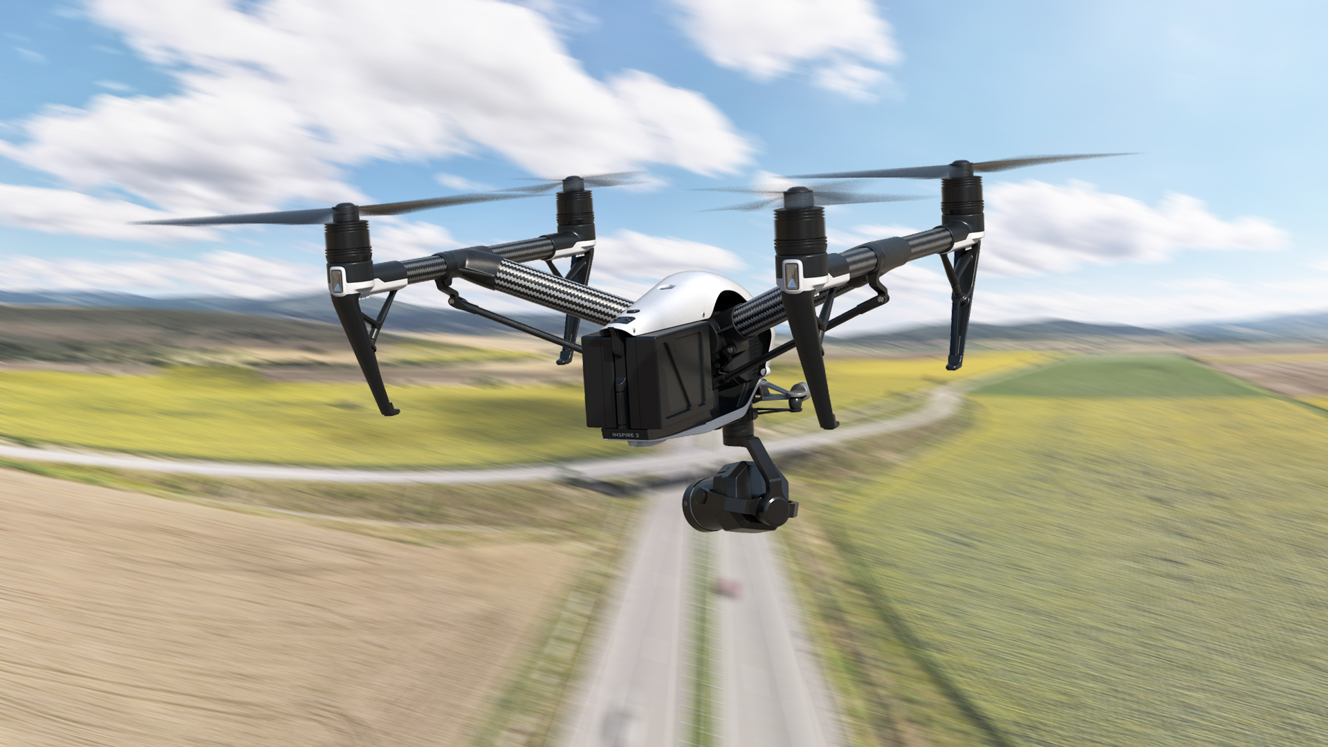 3D DJI Inspire 2 with Zenmuse X7 Camera Rigged model