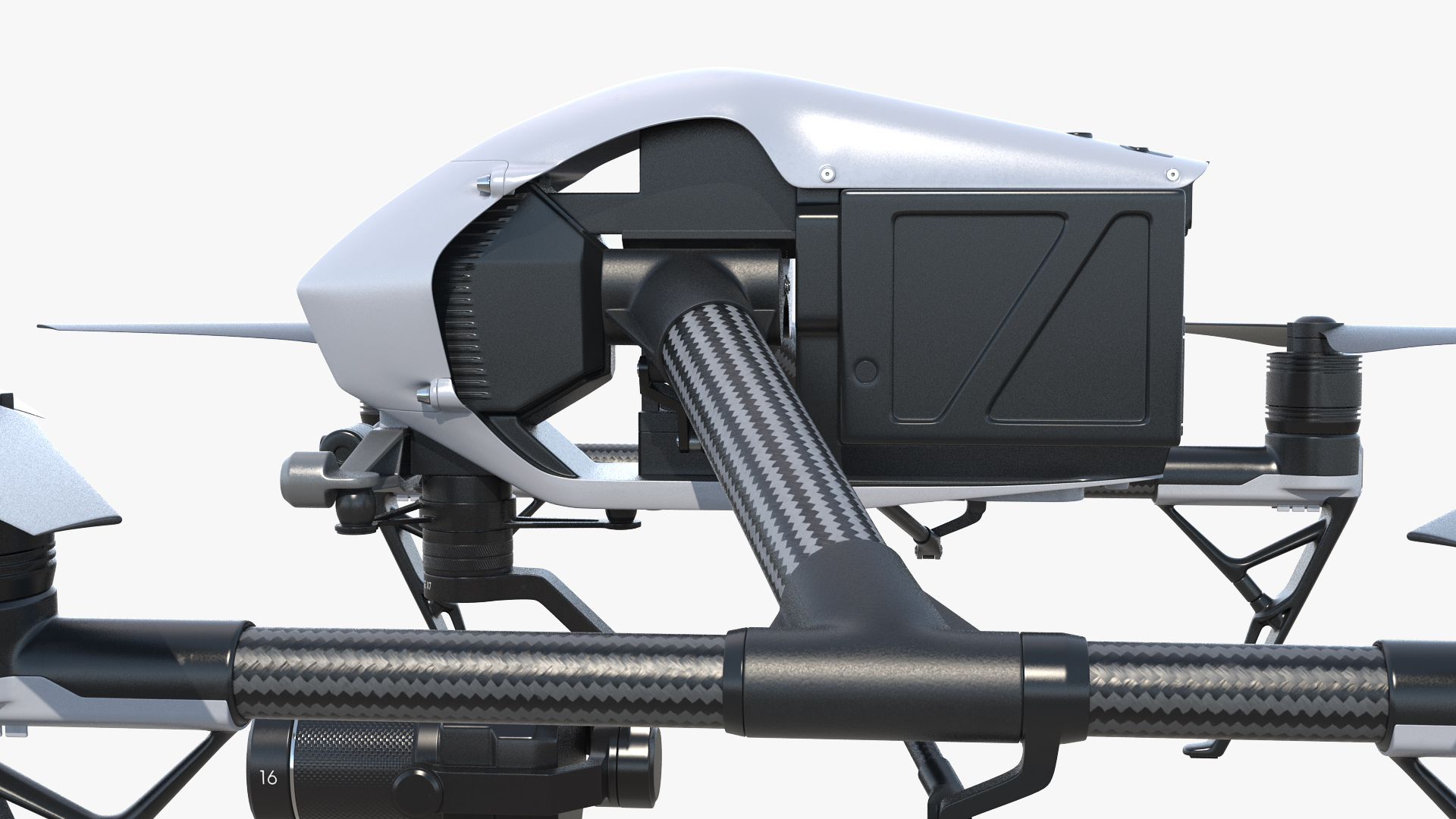 3D DJI Inspire 2 with Zenmuse X7 Camera Rigged model