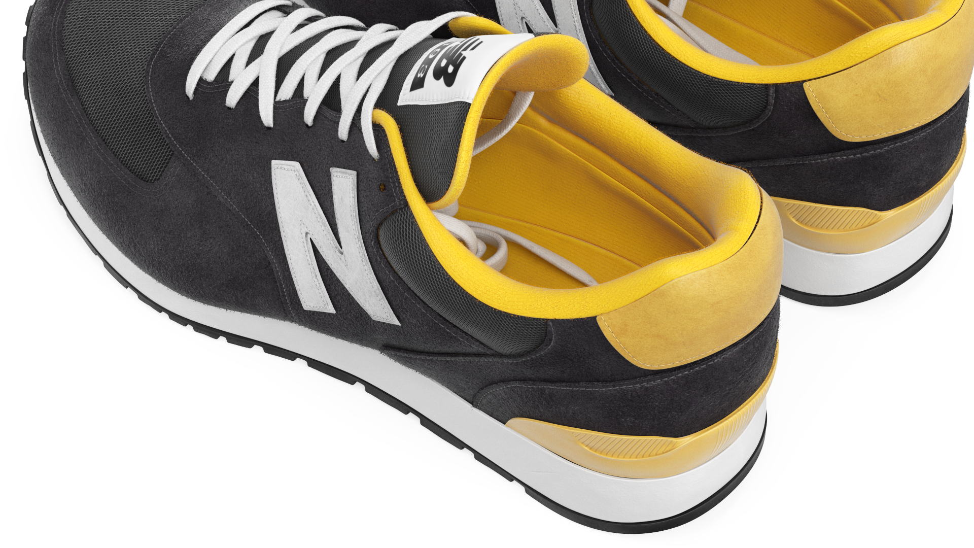 3D model New Balance Black Core Sneakers Fur