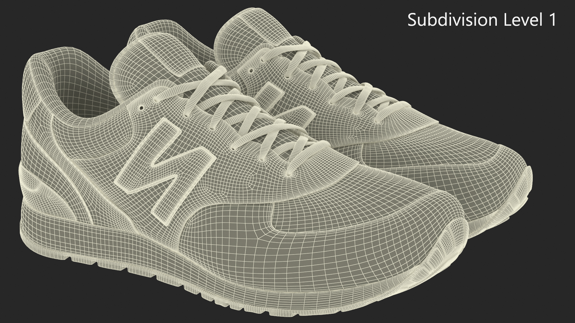 3D model New Balance Black Core Sneakers Fur