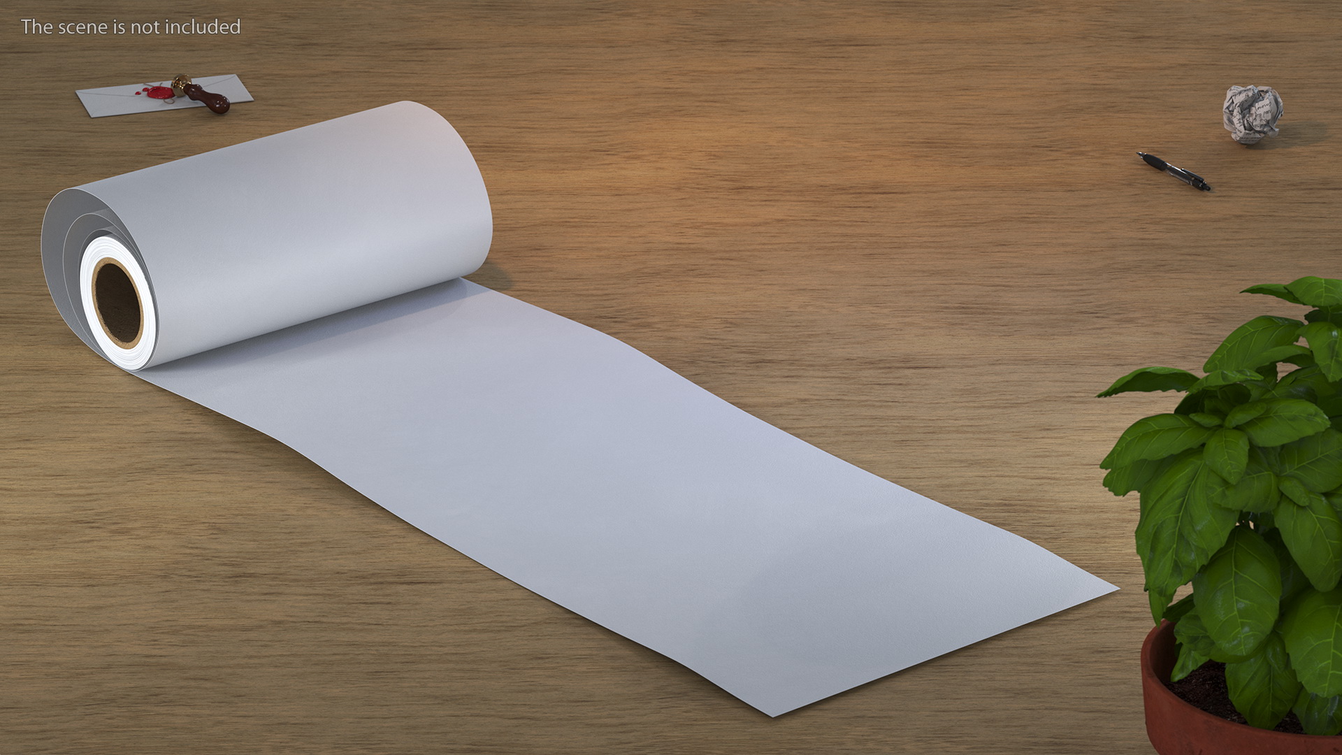 3D model Wrapping Paper in a Roll White