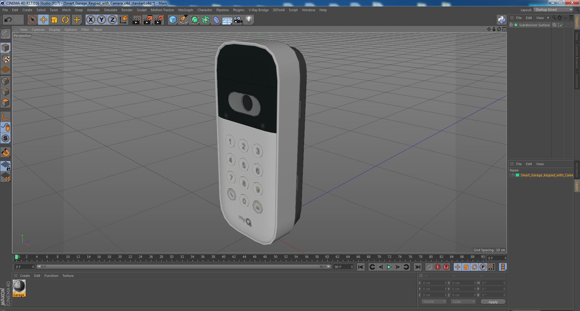 3D Smart Garage Keypad with Camera