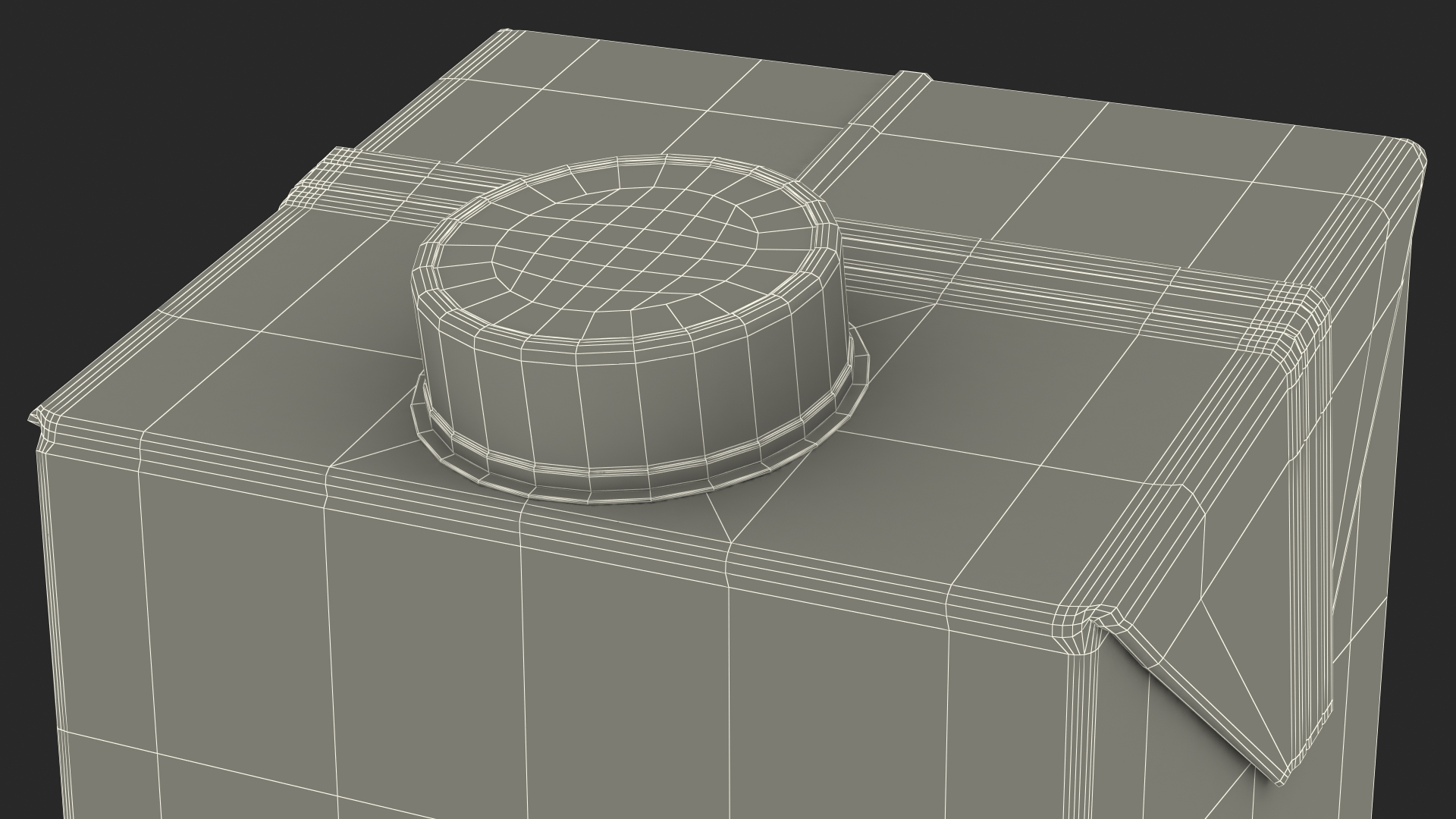 Aseptic Carton Package with Screw Cap 3D