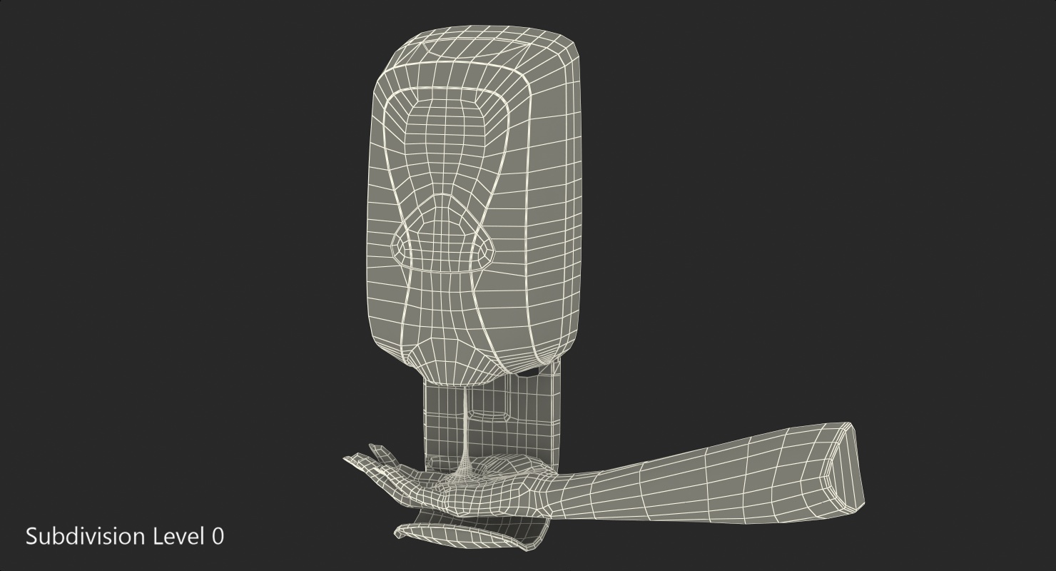 3D model Touch Free Dispenser Generic with Hand Rigged