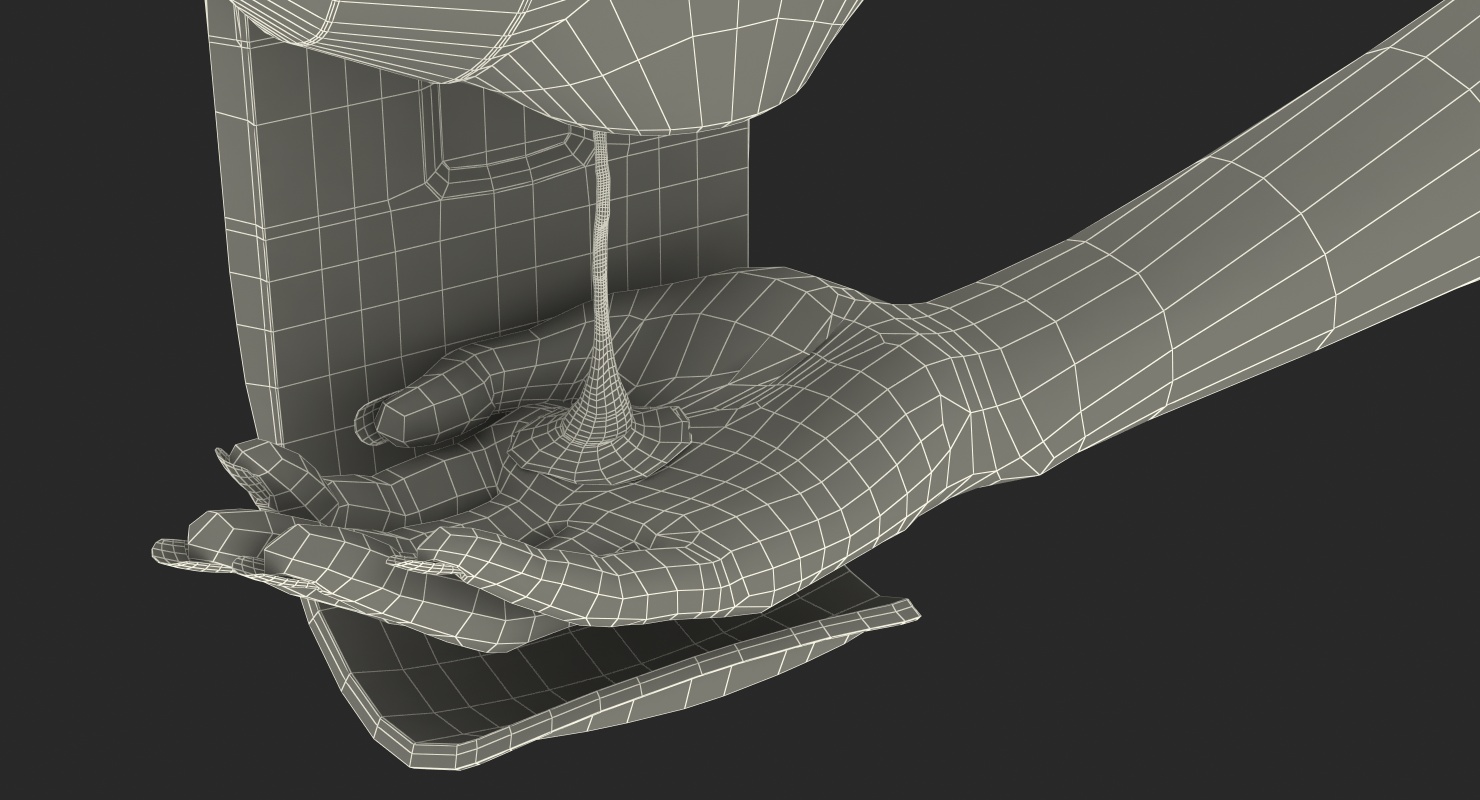 3D model Touch Free Dispenser Generic with Hand Rigged