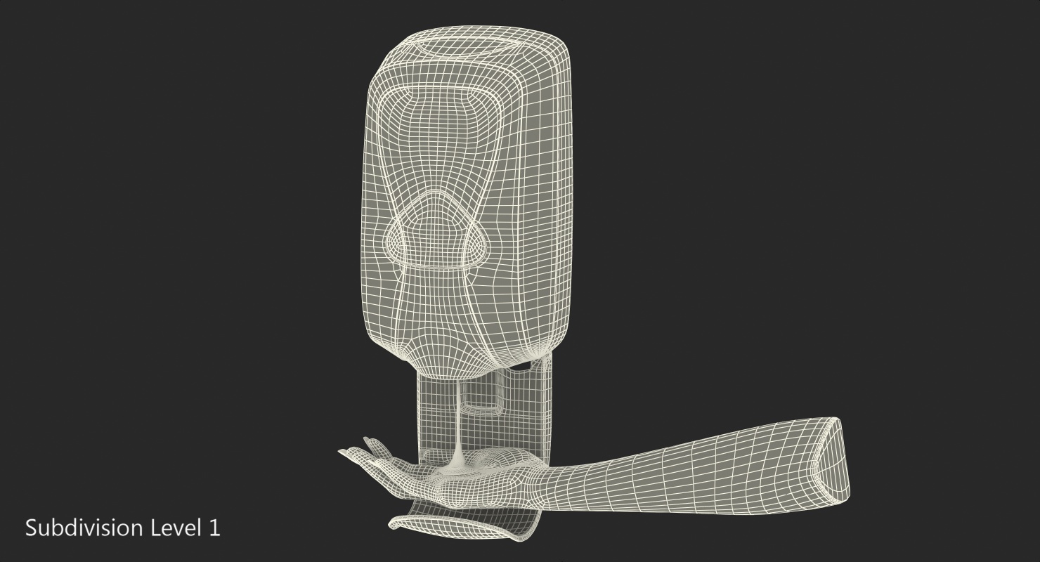 3D model Touch Free Dispenser Generic with Hand Rigged