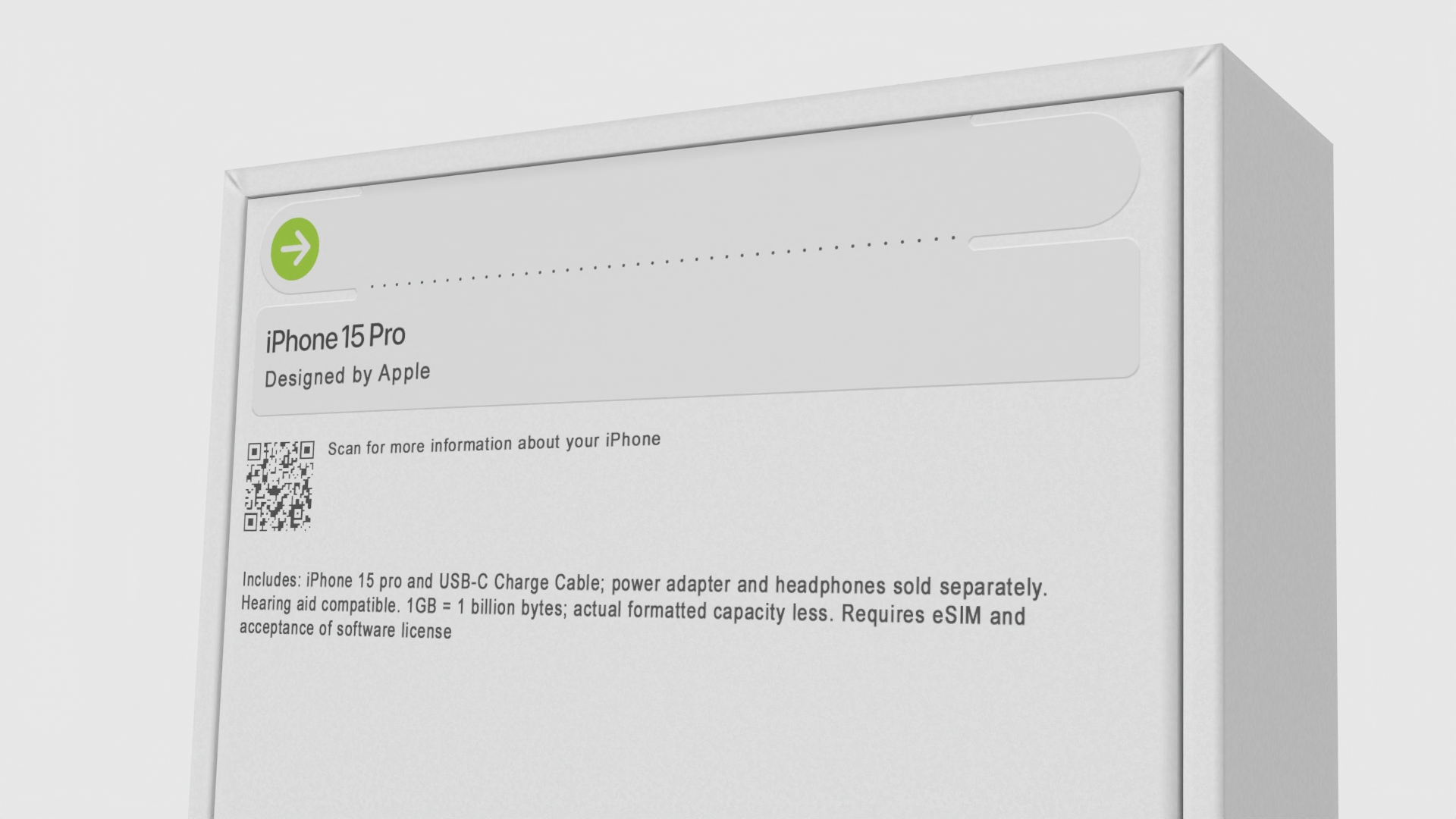 3D model IPhone 15 Yellow Unpacked